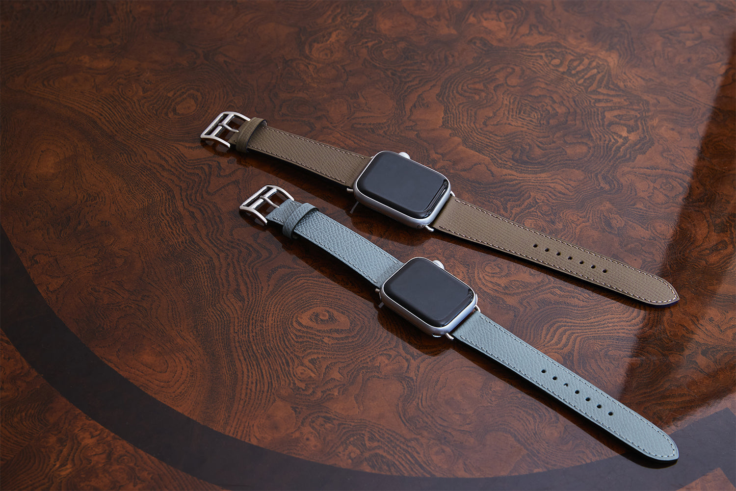 38mm/40mm/41mm/42mm, M/Lサイズ】上質なレザーのApple Watchバンド 