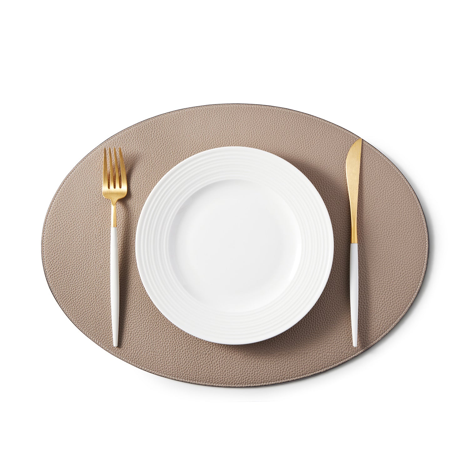 Place Mat (round) Shrink Leather
