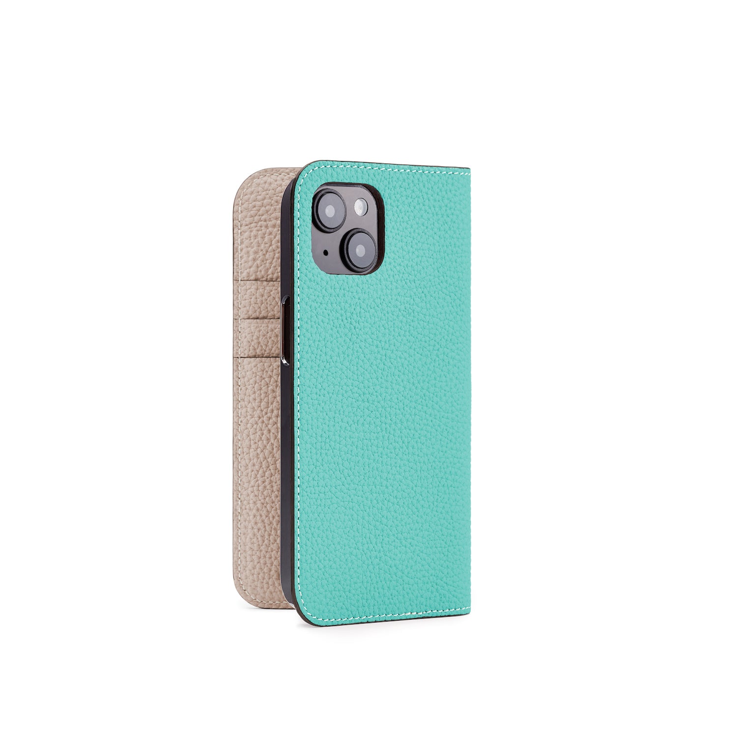 (iPhone 14) Diary Case Shrink Leather