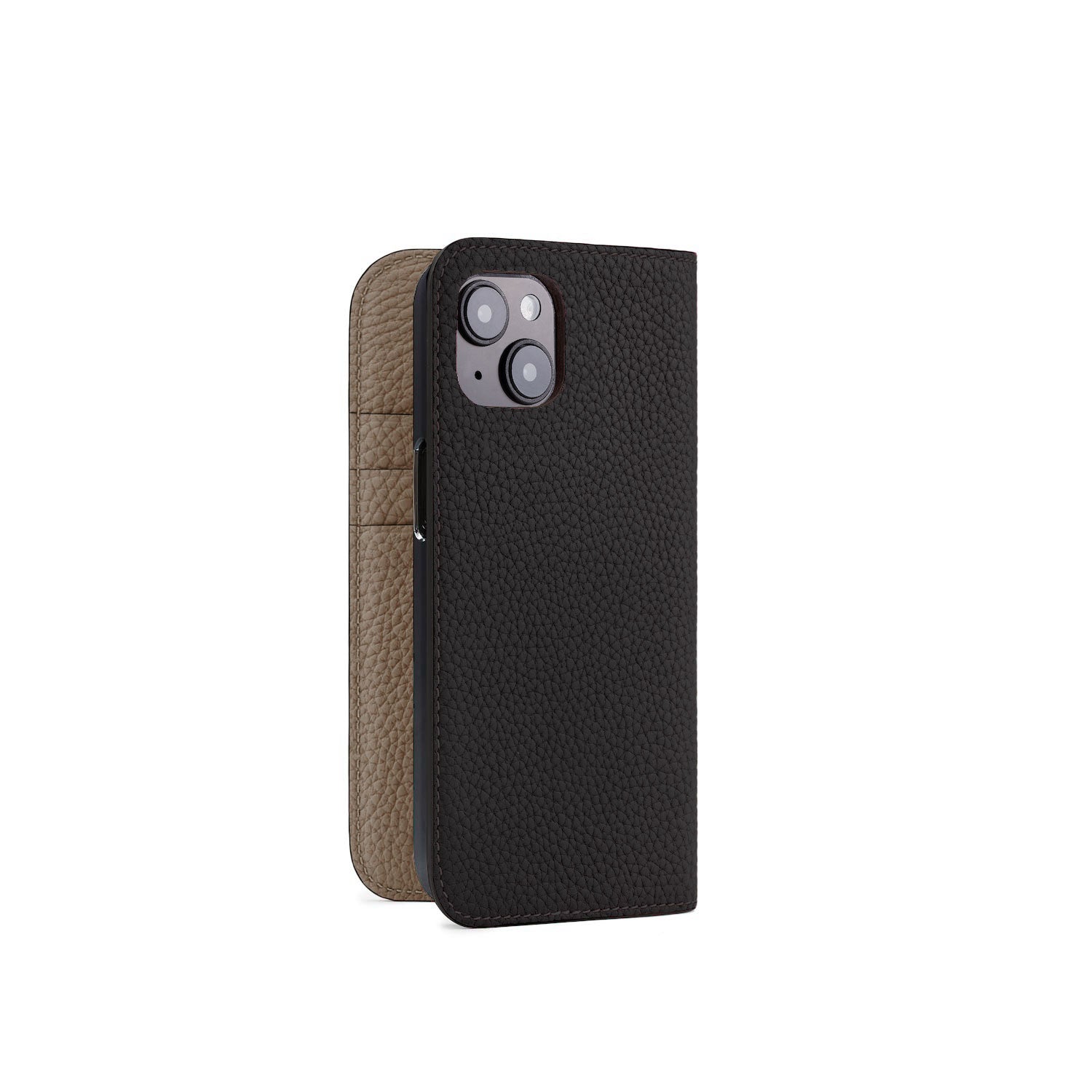 (iPhone 14) Diary Case Shrink Leather