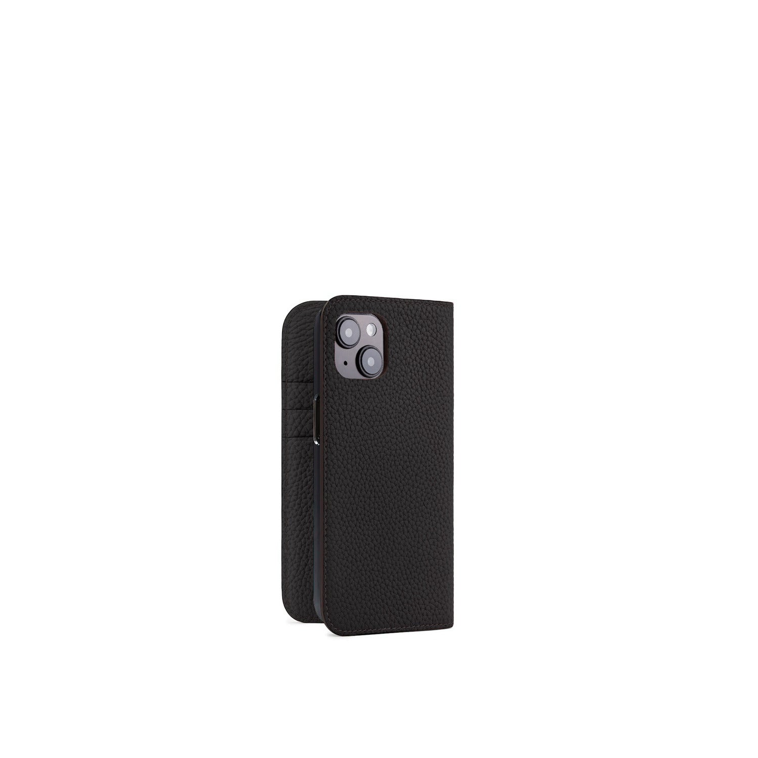 (iPhone 14) Diary Case Shrink Leather