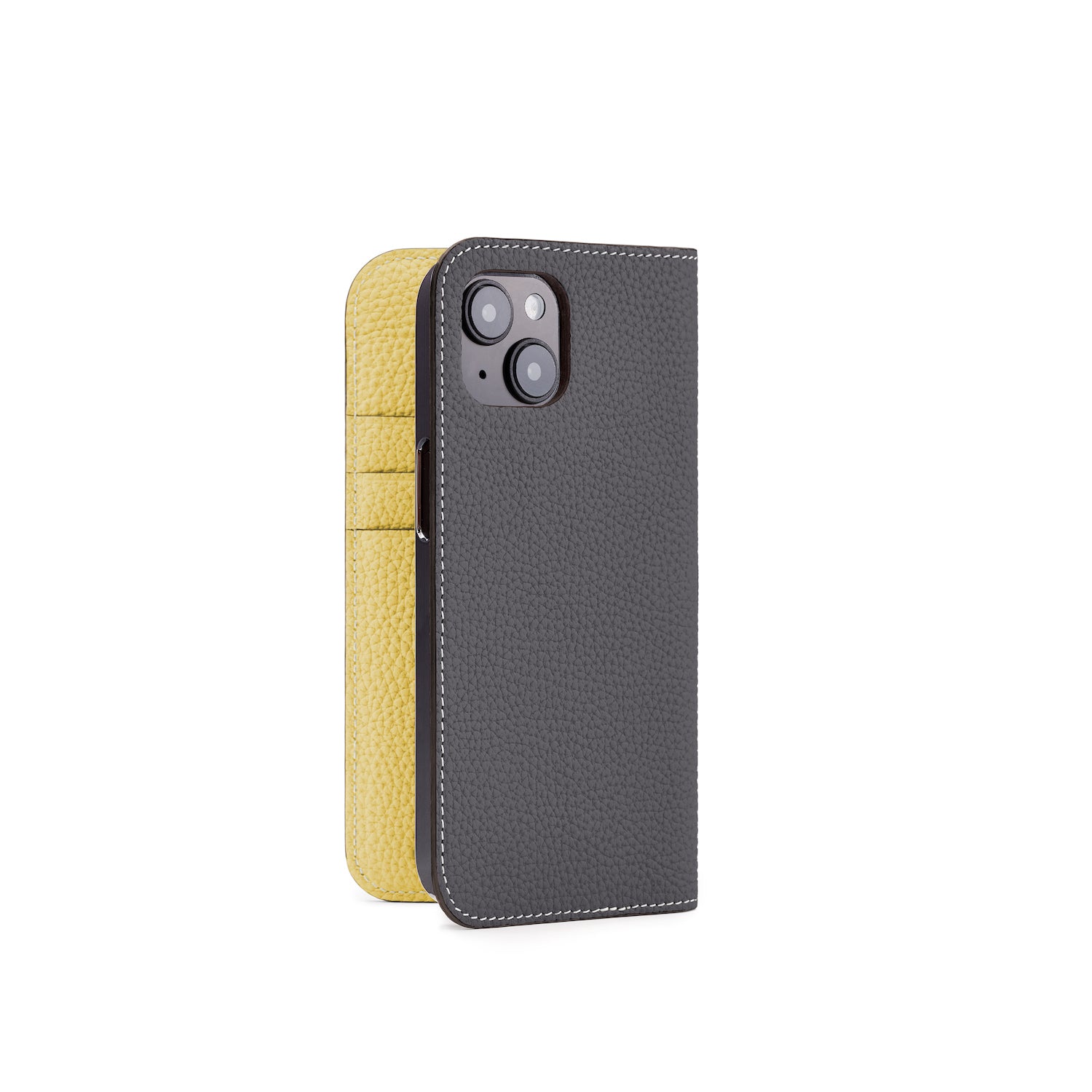 (iPhone 14) Diary Case Shrink Leather