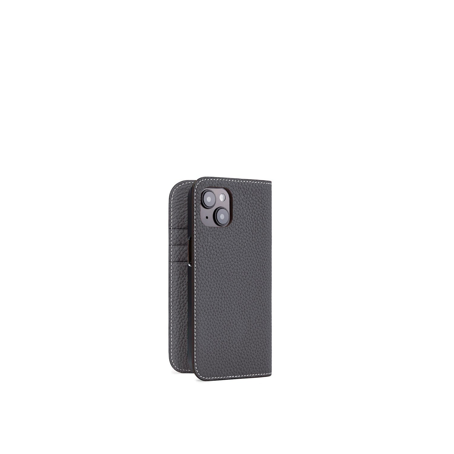 (iPhone 14) Diary Case Shrink Leather