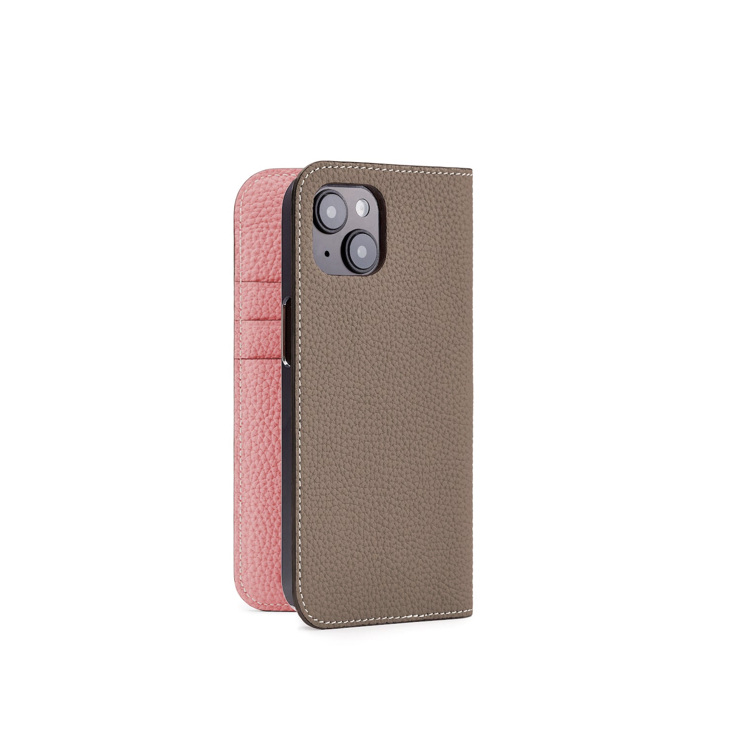 (iPhone 14) Diary Case Shrink Leather