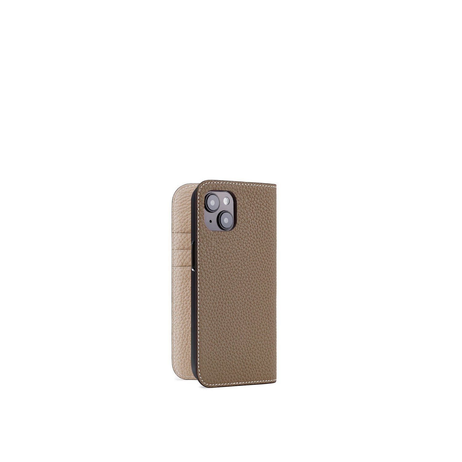 (iPhone 14) Diary Case Shrink Leather