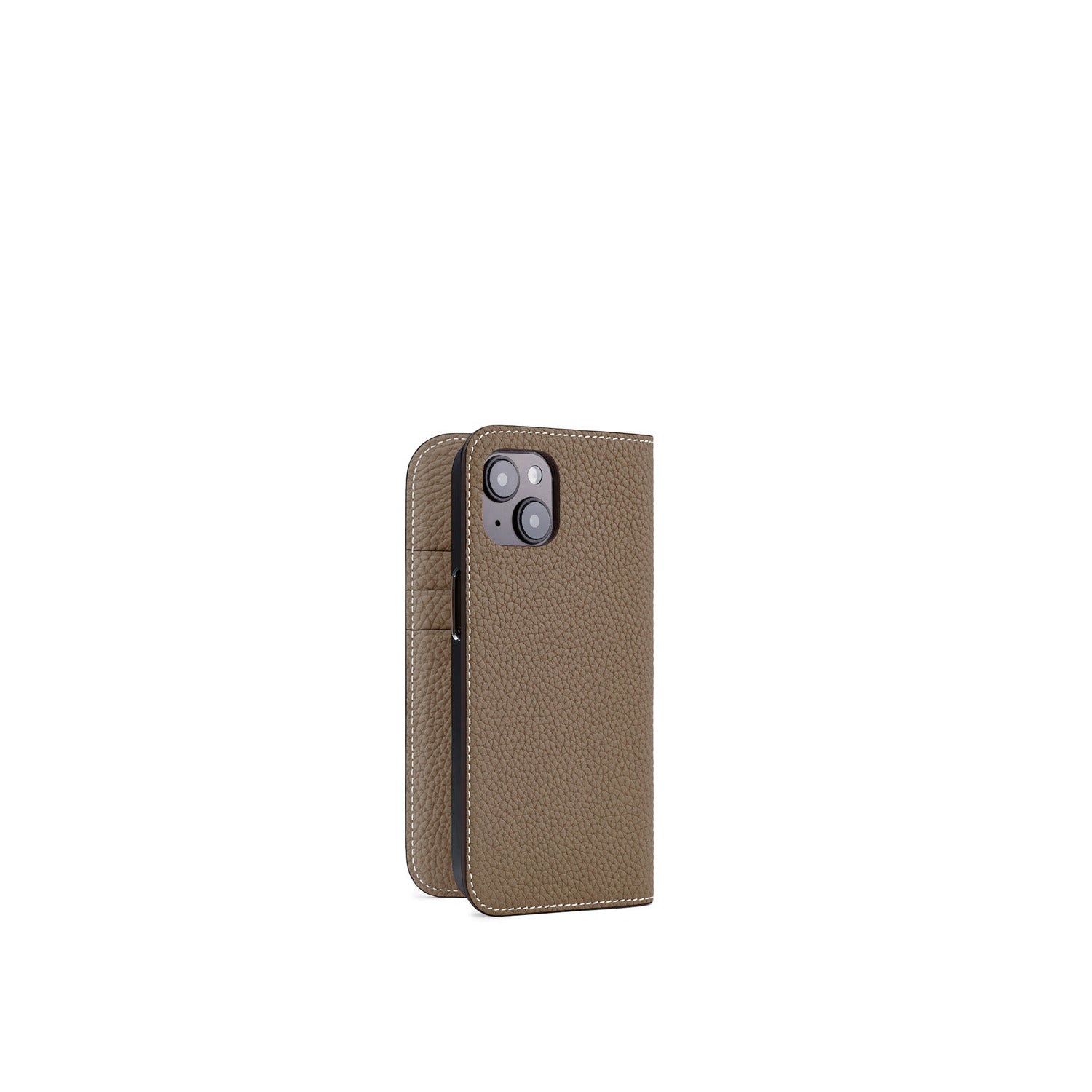 (iPhone 14) Diary Case Shrink Leather