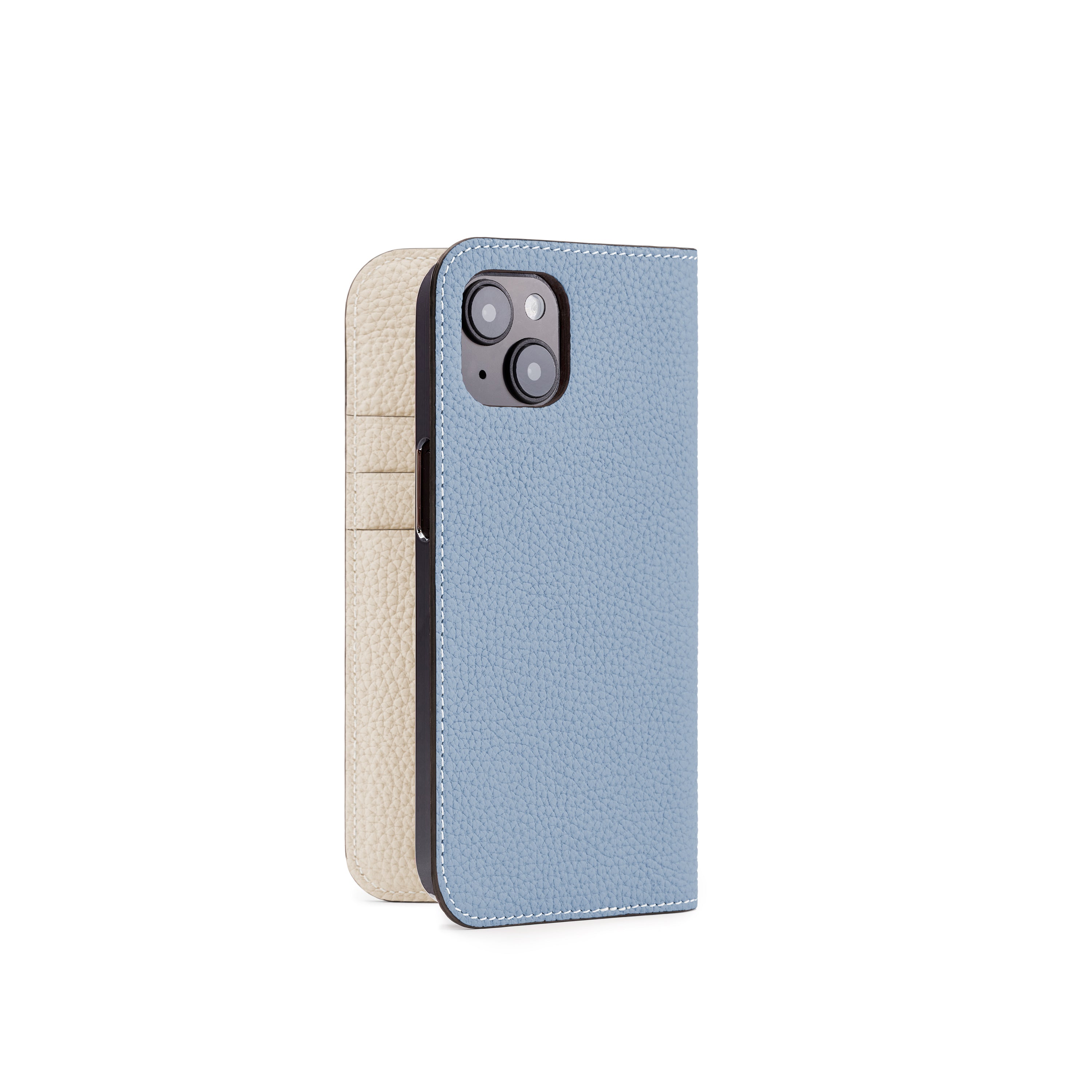 (iPhone 14) Diary Case Shrink Leather