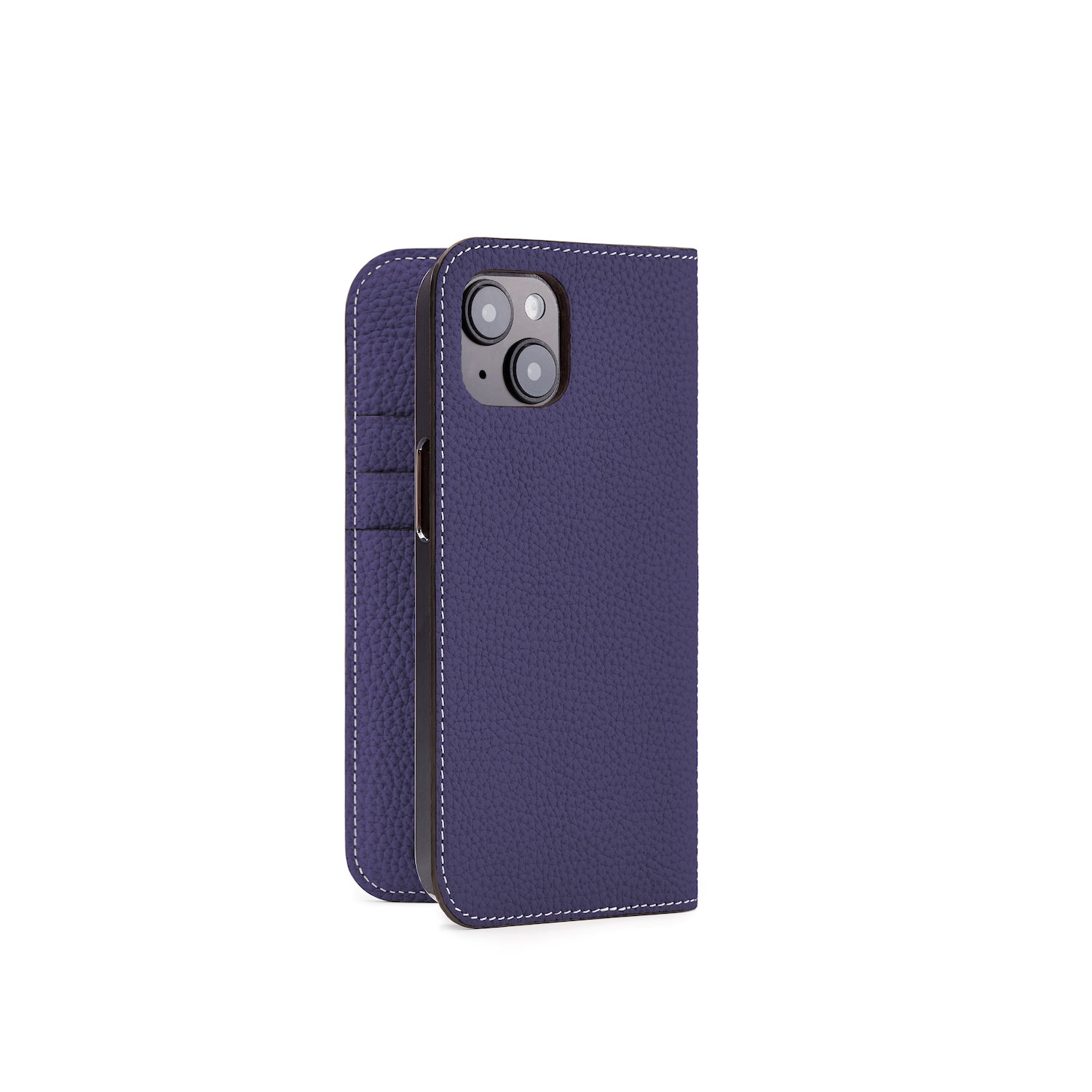 (iPhone 14) Diary Case Shrink Leather