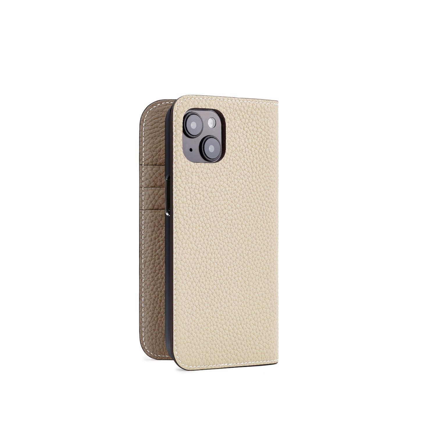 (iPhone 14) Diary Case Shrink Leather