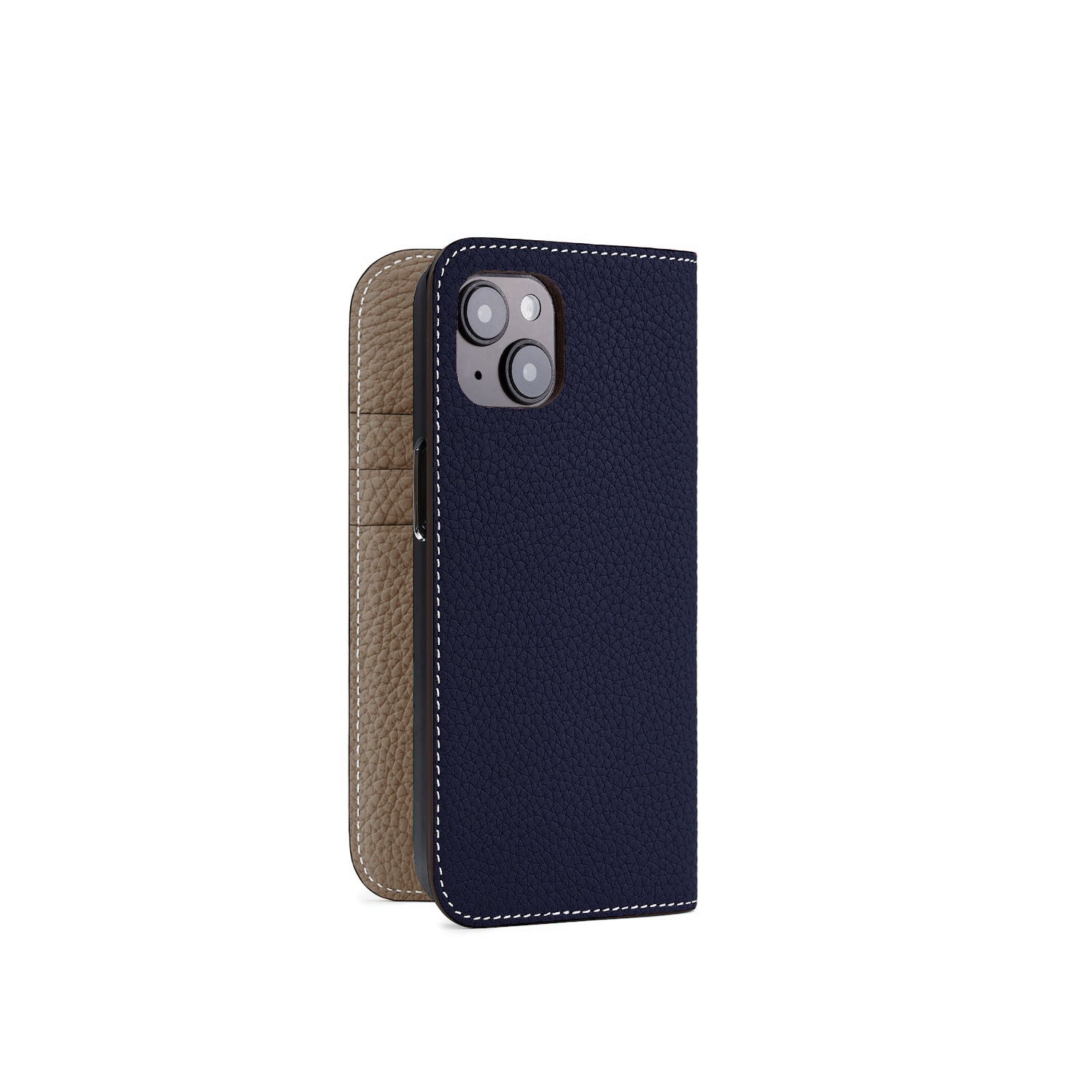 (iPhone 14) Diary Case Shrink Leather