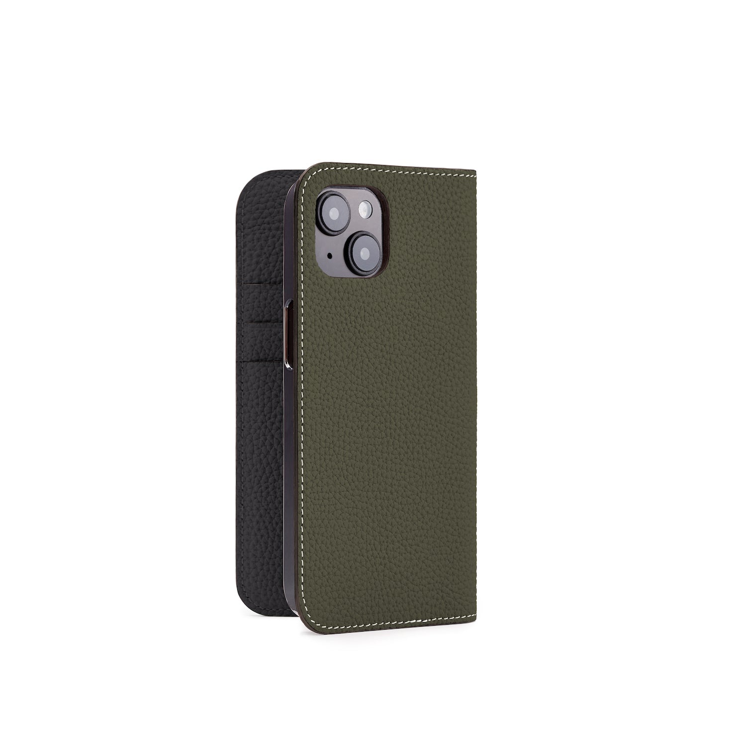 (iPhone 14) Diary Case Shrink Leather