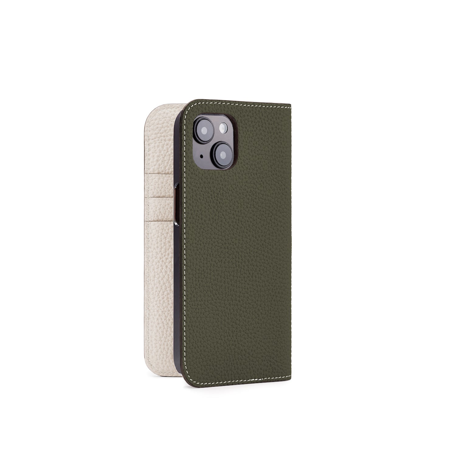 (iPhone 14) Diary Case Shrink Leather