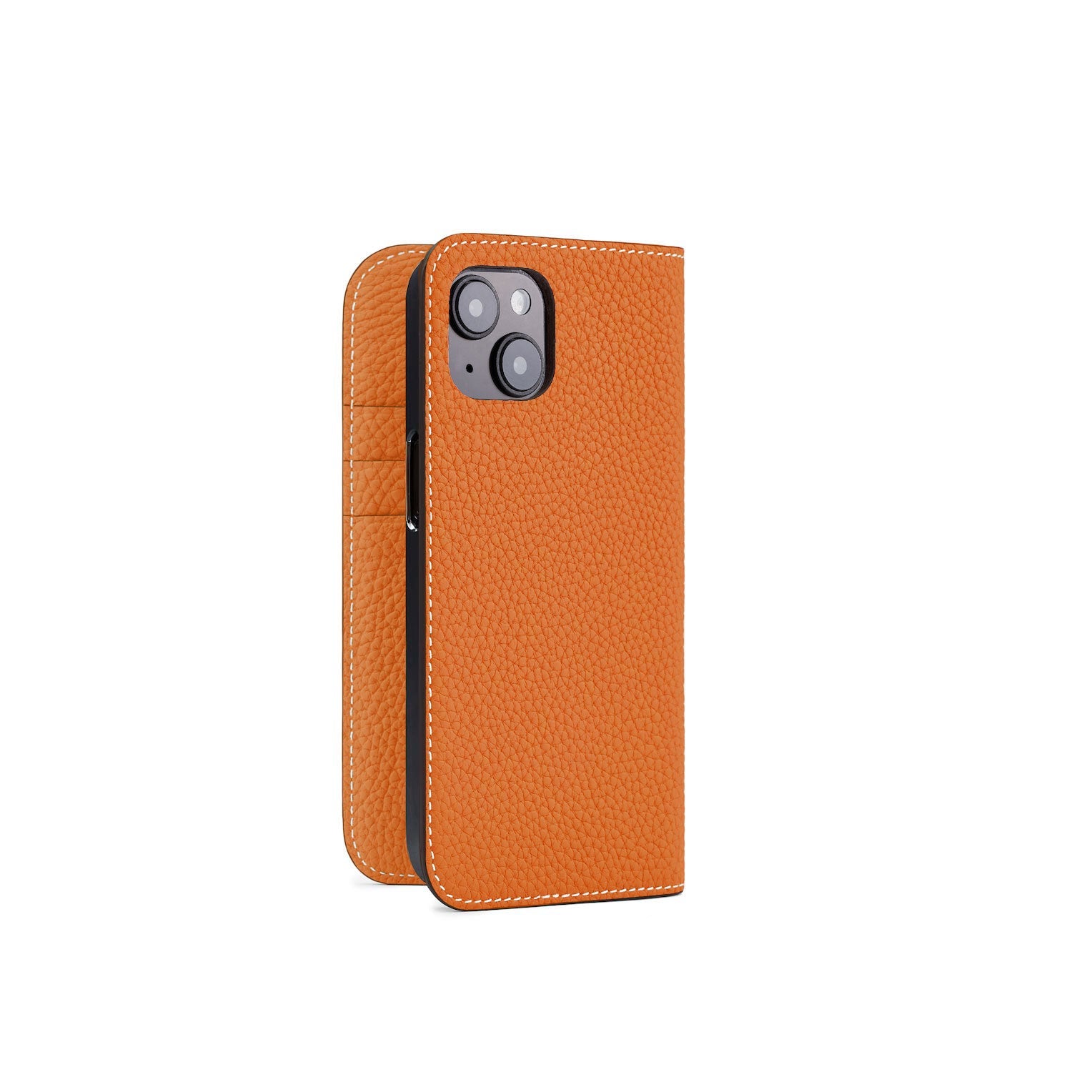 (iPhone 14) Diary Case Shrink Leather