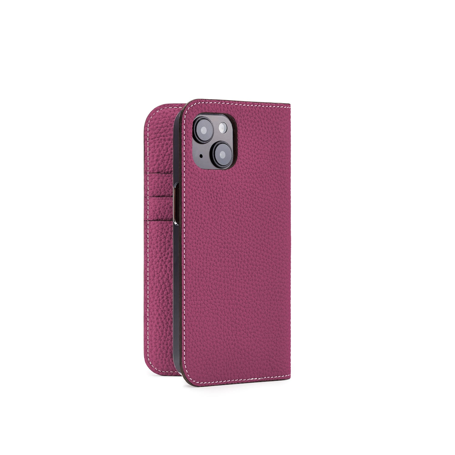 (iPhone 14) Diary Case Shrink Leather