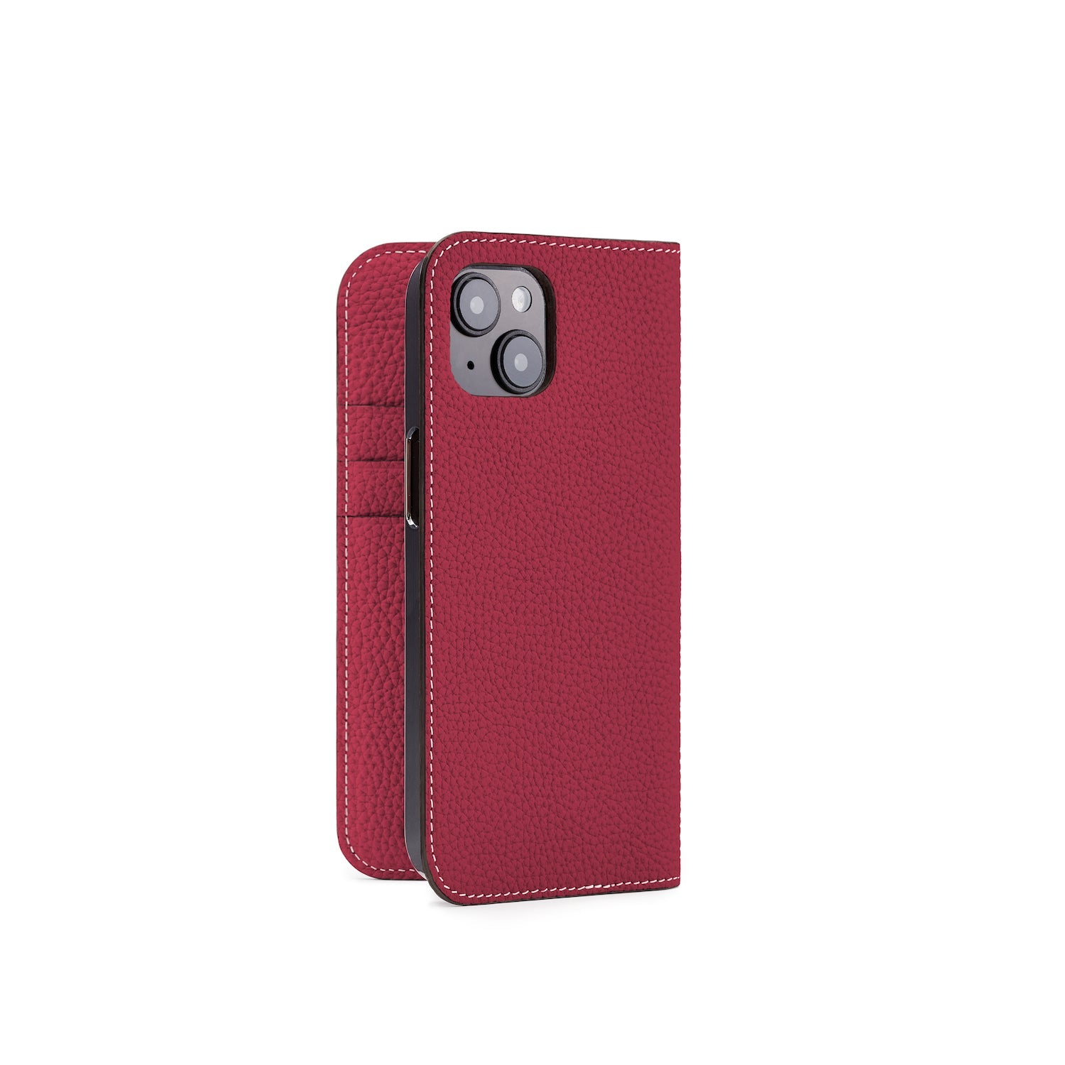 (iPhone 14) Diary Case Shrink Leather