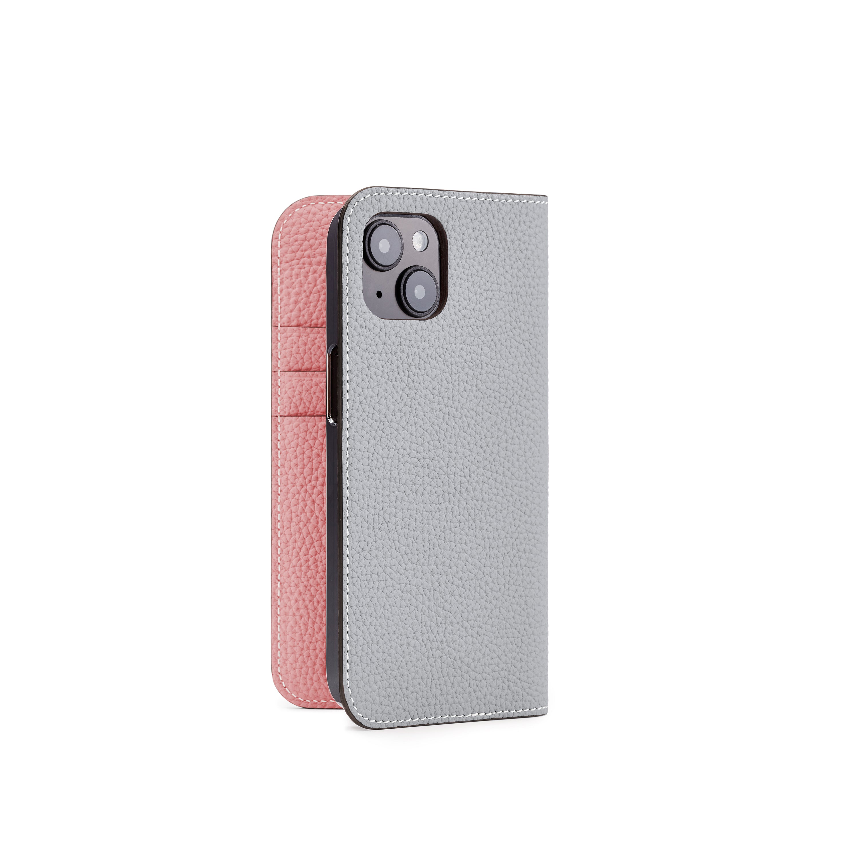 (iPhone 14) Diary Case Shrink Leather