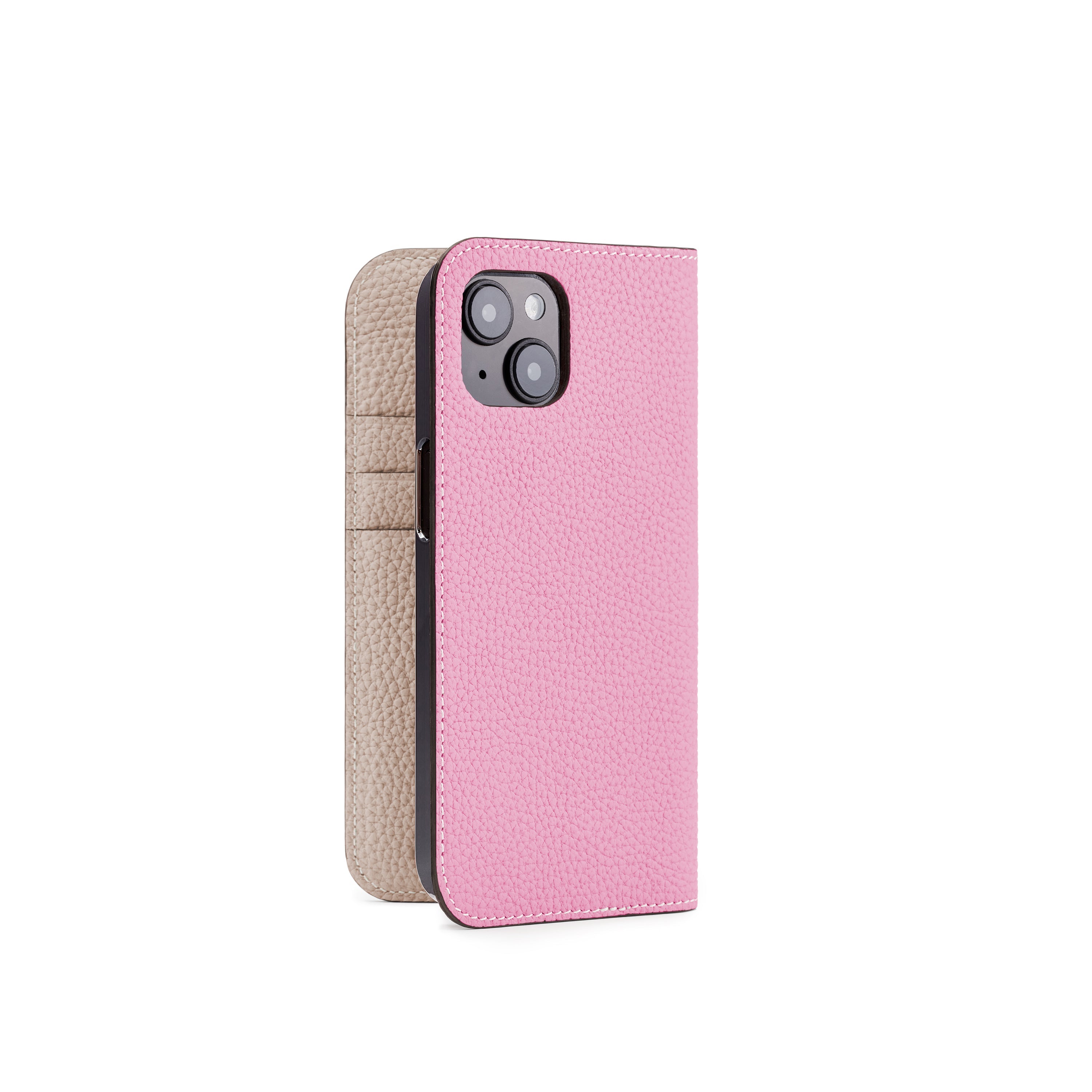 (iPhone 14) Diary Case Shrink Leather