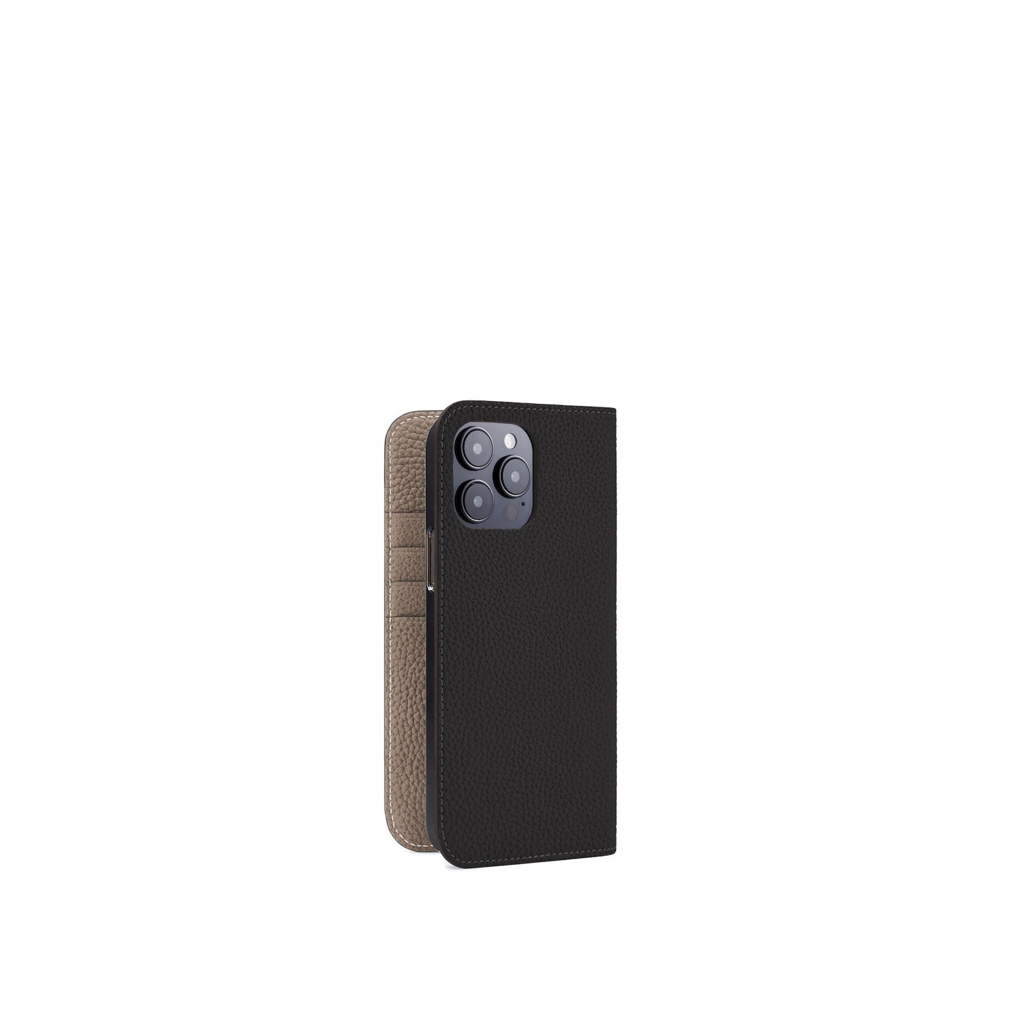 (iPhone 14 Pro Max) Diary Case Shrink Leather