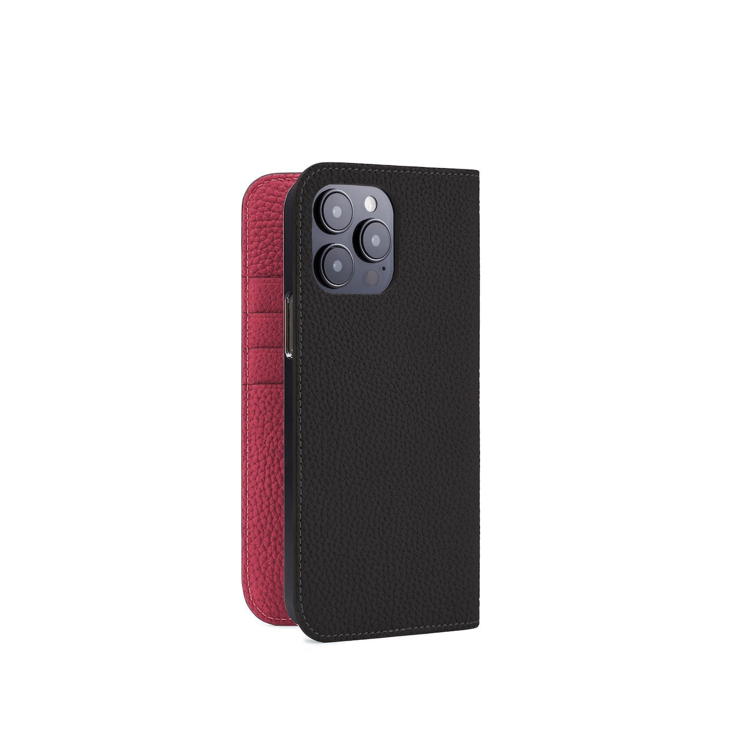 (iPhone 14 Pro Max) Diary Case Shrink Leather