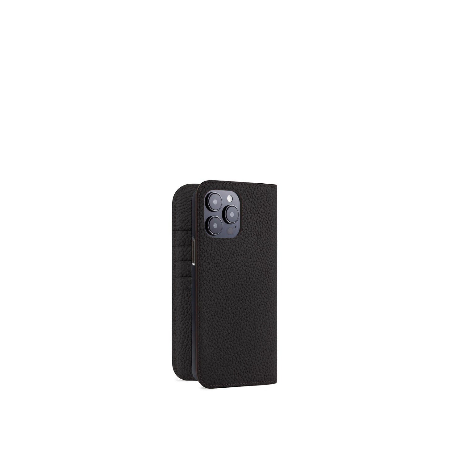 (iPhone 14 Pro Max) Diary Case Shrink Leather