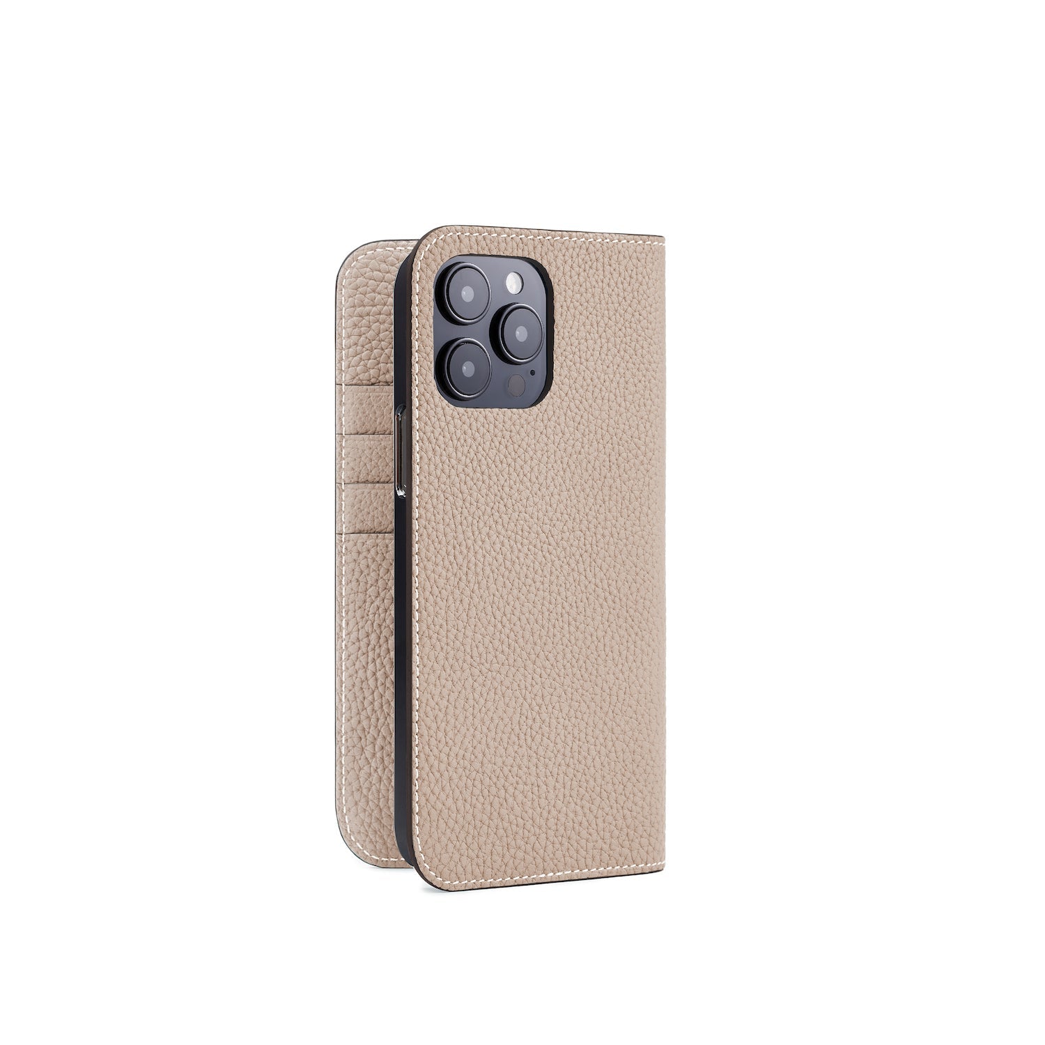 (iPhone 14 Pro Max) Diary Case Shrink Leather