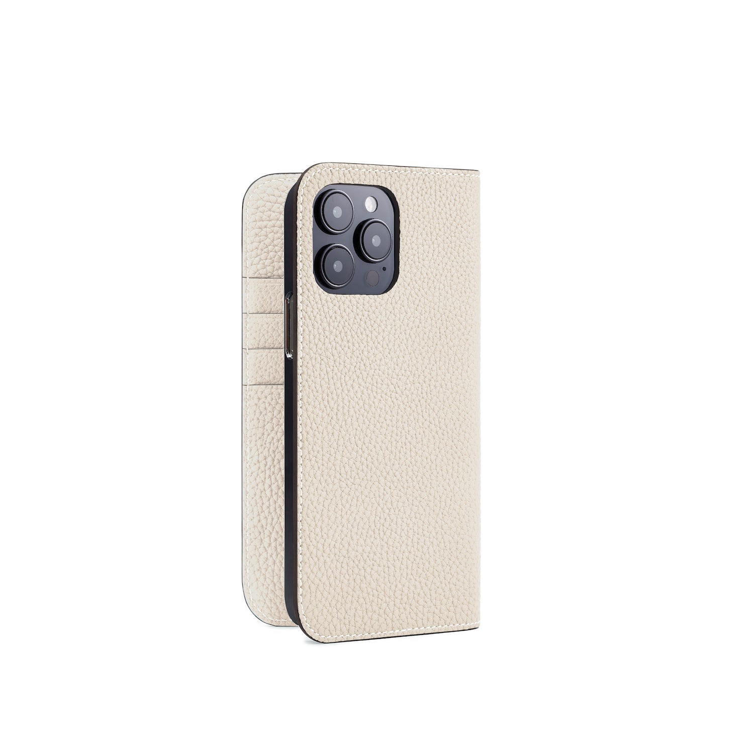 (iPhone 14 Pro Max) Diary Case Shrink Leather