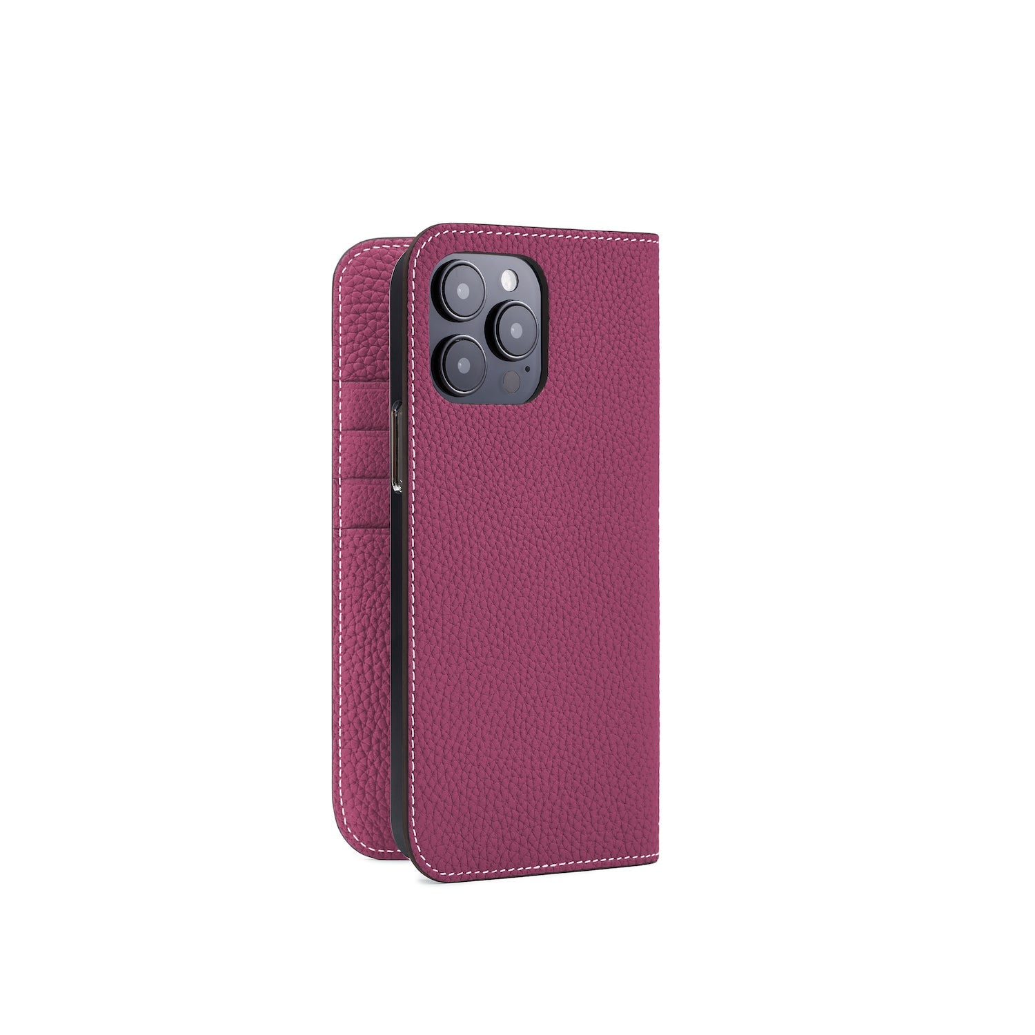 (iPhone 14 Pro Max) Diary Case Shrink Leather