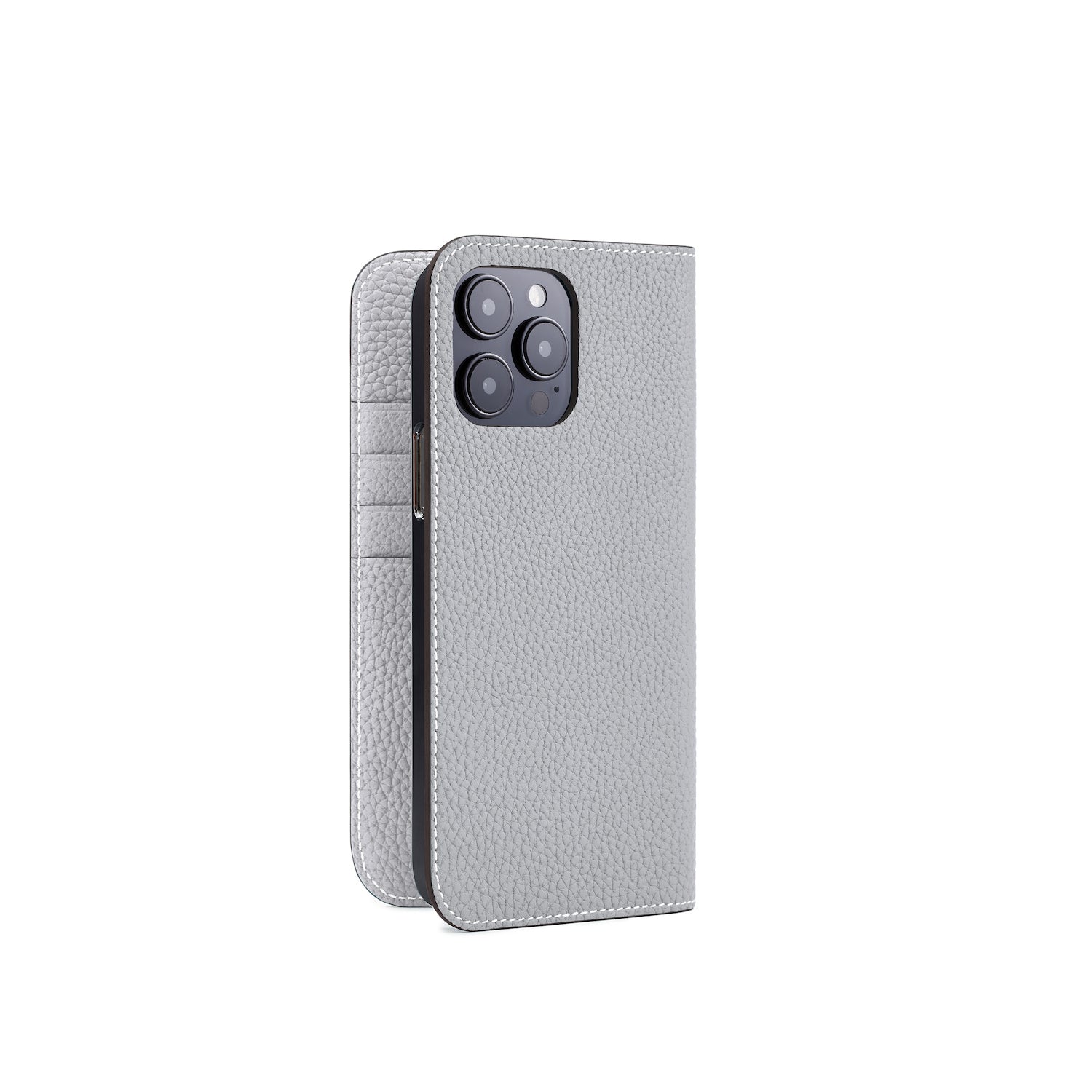 (iPhone 14 Pro Max) Diary Case Shrink Leather