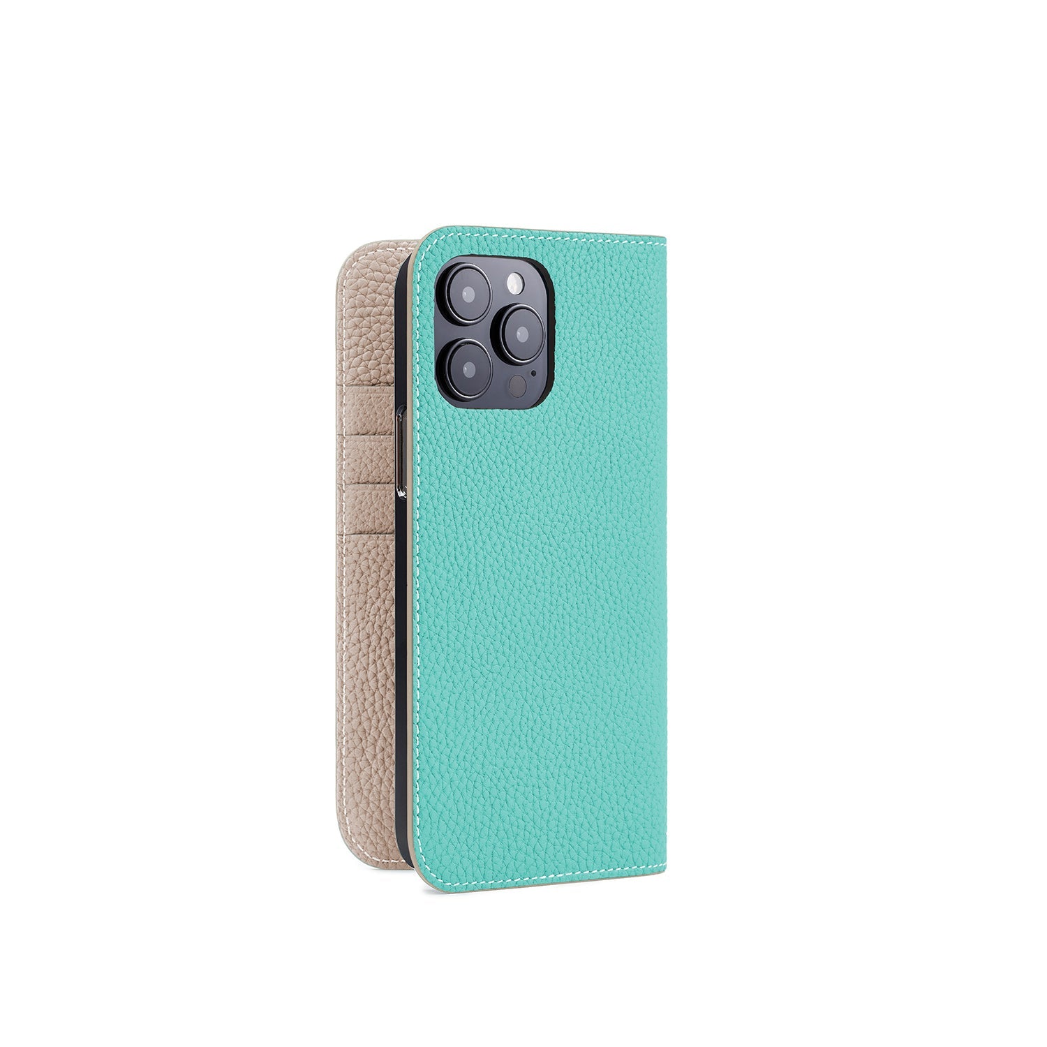 (iPhone 14 Pro Max) Diary Case Shrink Leather