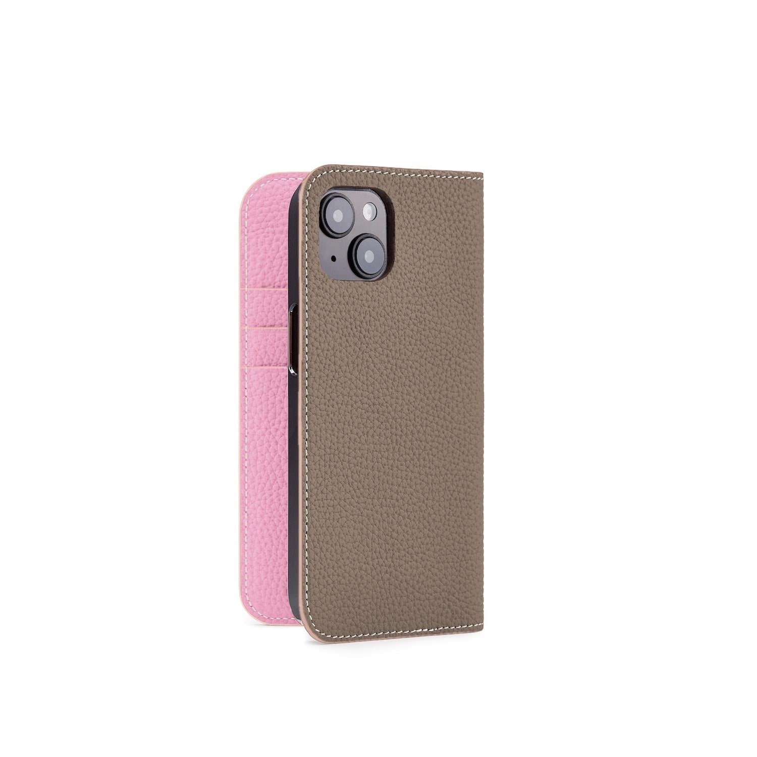 (iPhone 14) Diary Case Shrink Leather