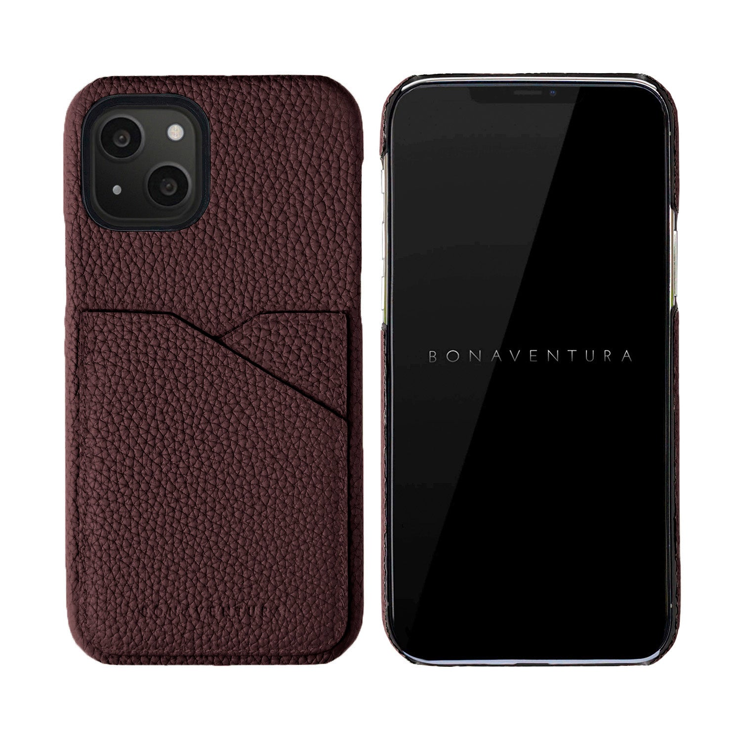 (iPhone 13) Back Cover Case Shrink Leather