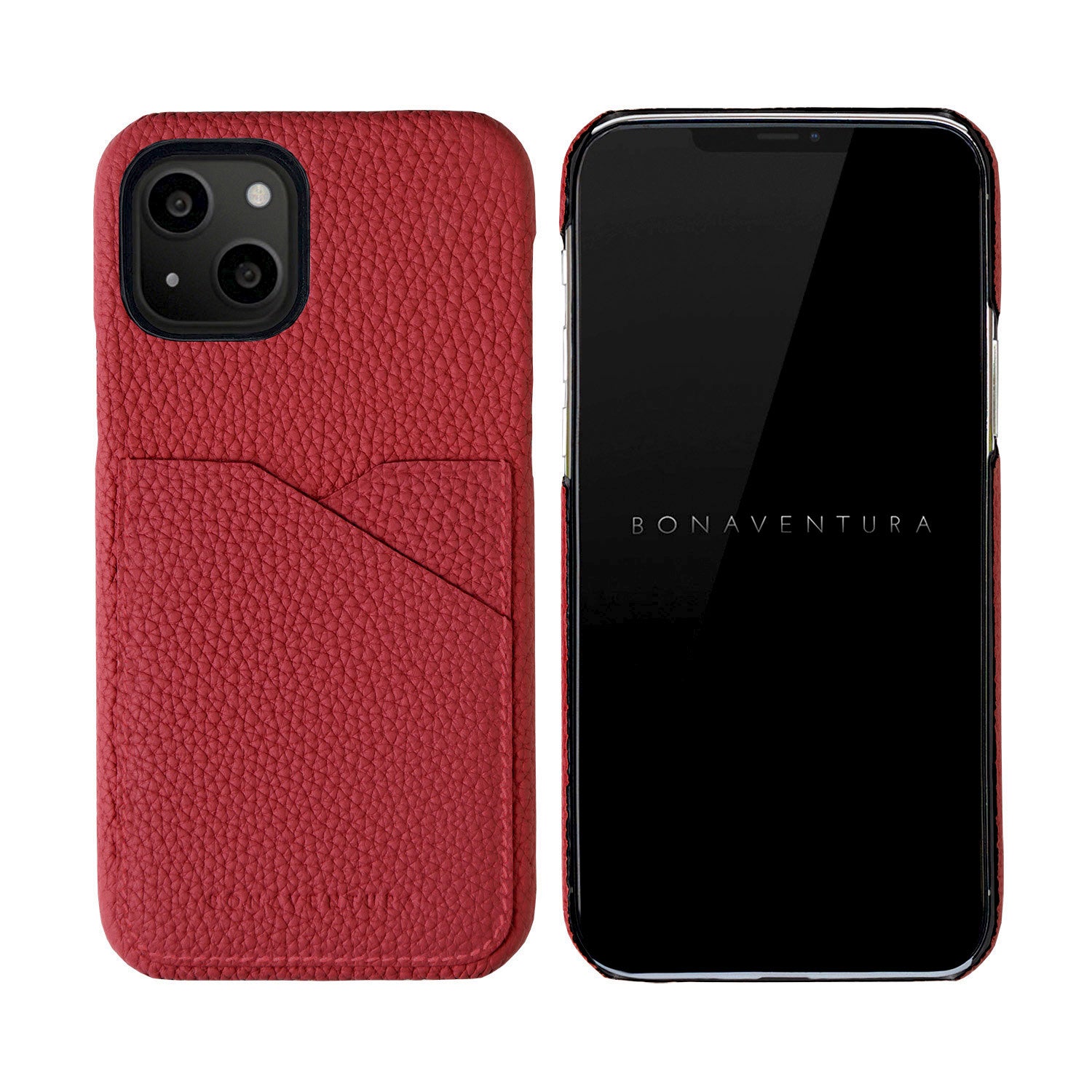 (iPhone 13) Back Cover Case Shrink Leather
