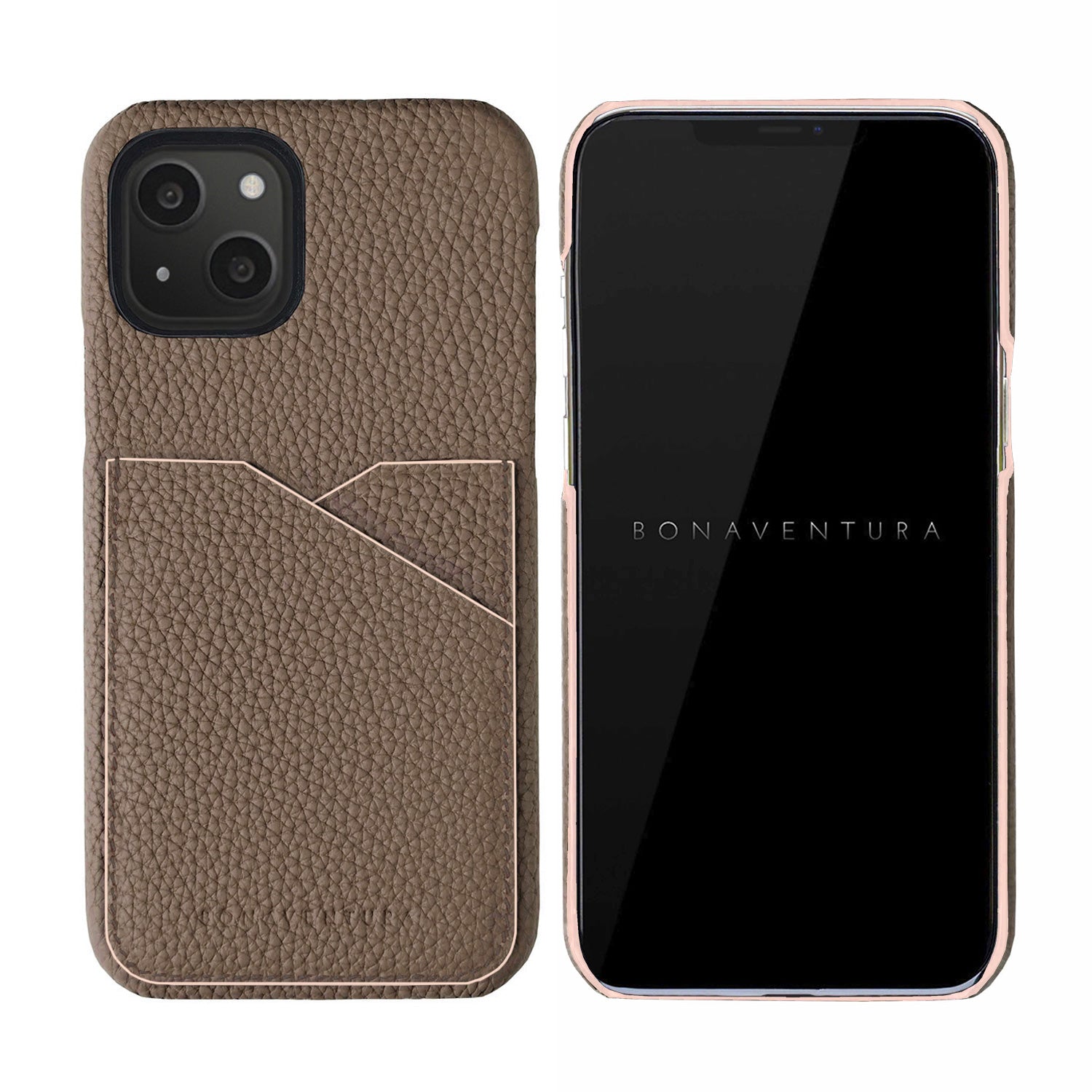 (iPhone 13) Back Cover Case Shrink Leather