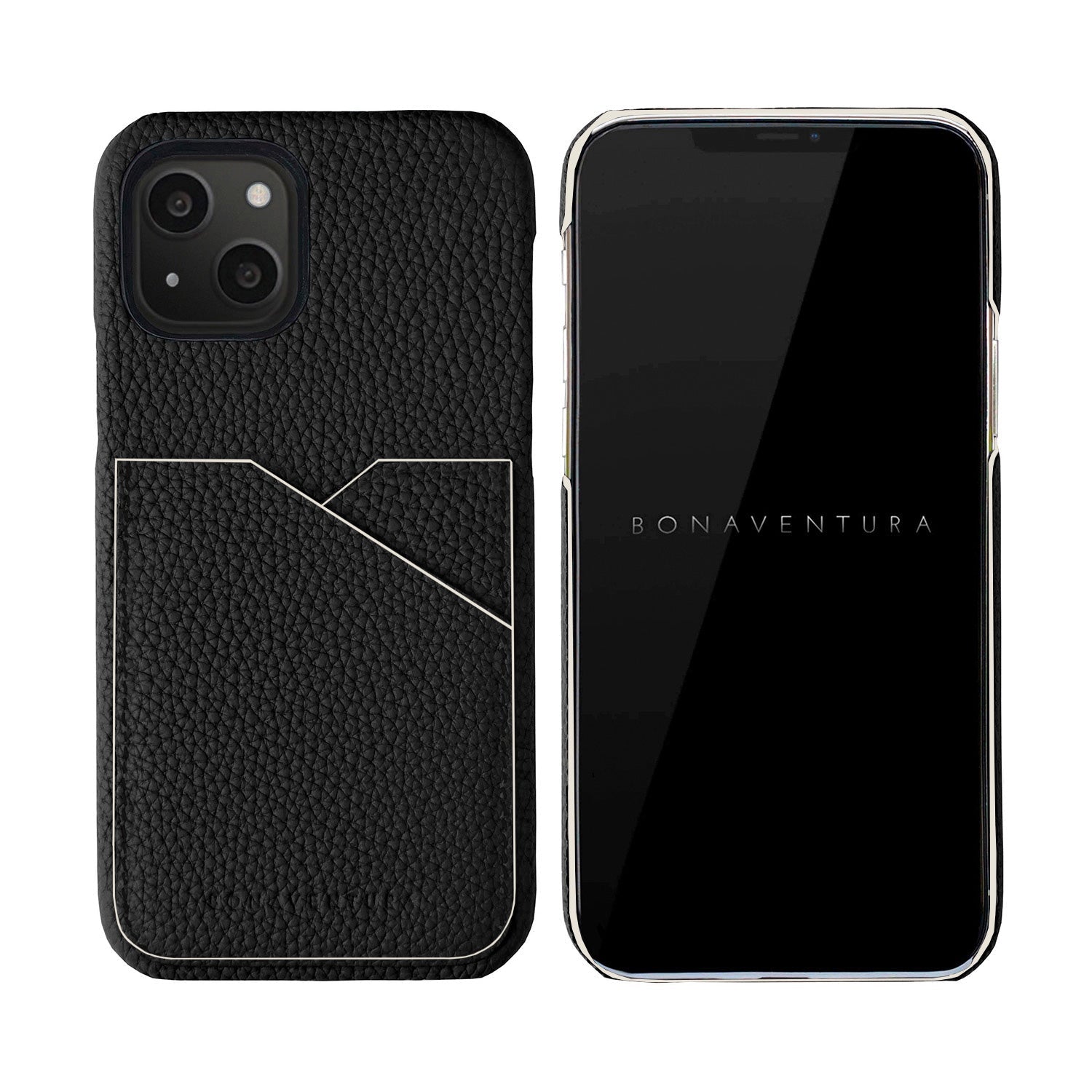 (iPhone 13) Back Cover Case Shrink Leather