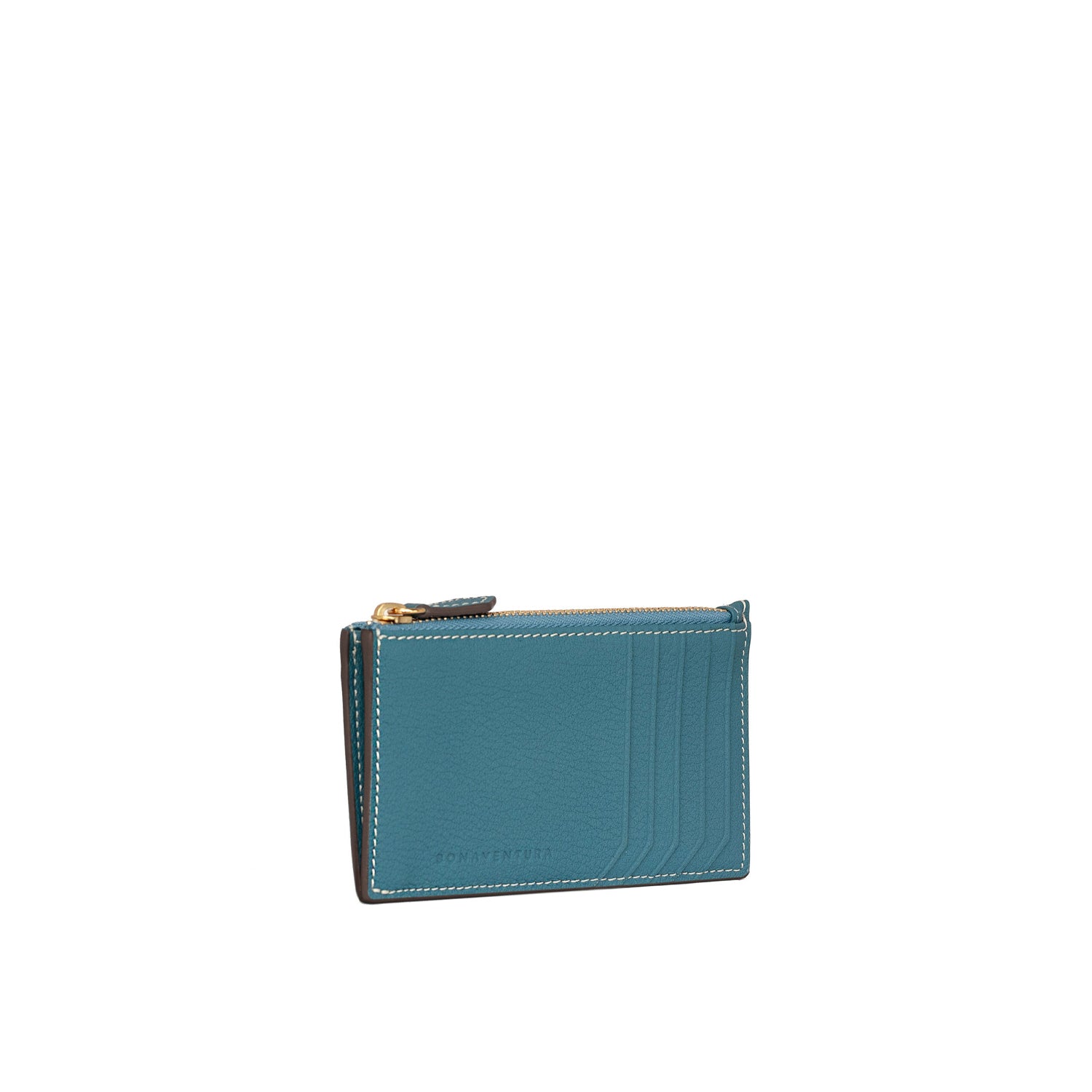 Mini Zip Wallet In Shrink Leather