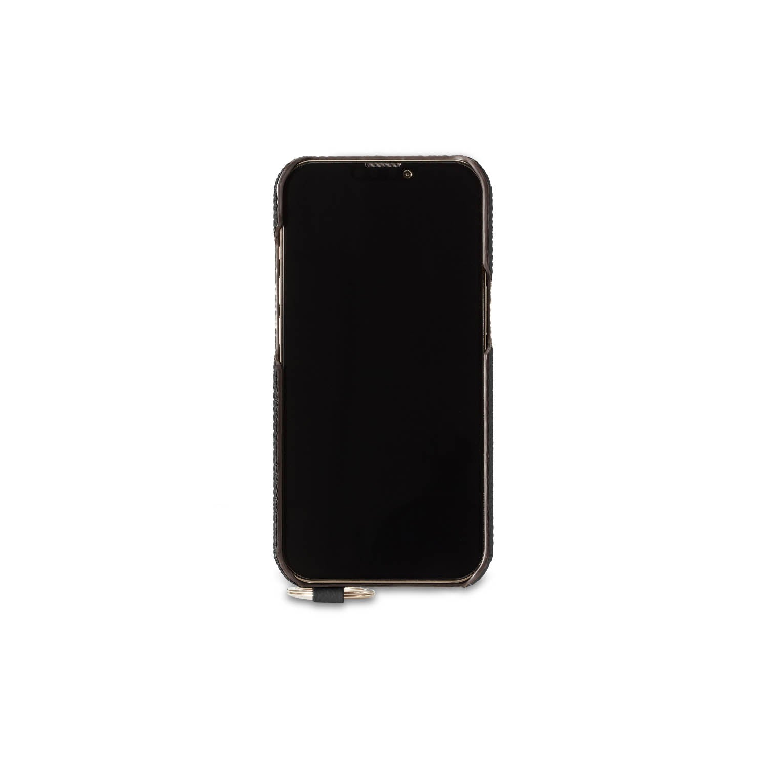 (iPhone 13 Pro Max) ハンドル付き バックカバーケース シュリンクレザー