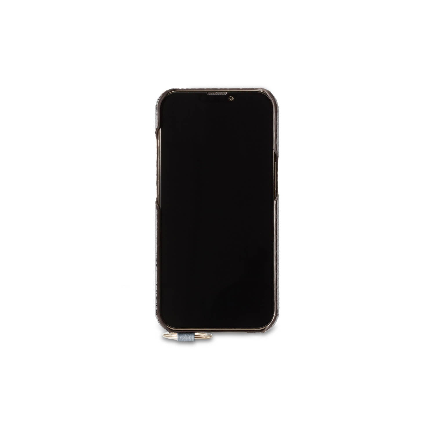 (iPhone 13 Pro Max) ハンドル付き バックカバーケース シュリンクレザー