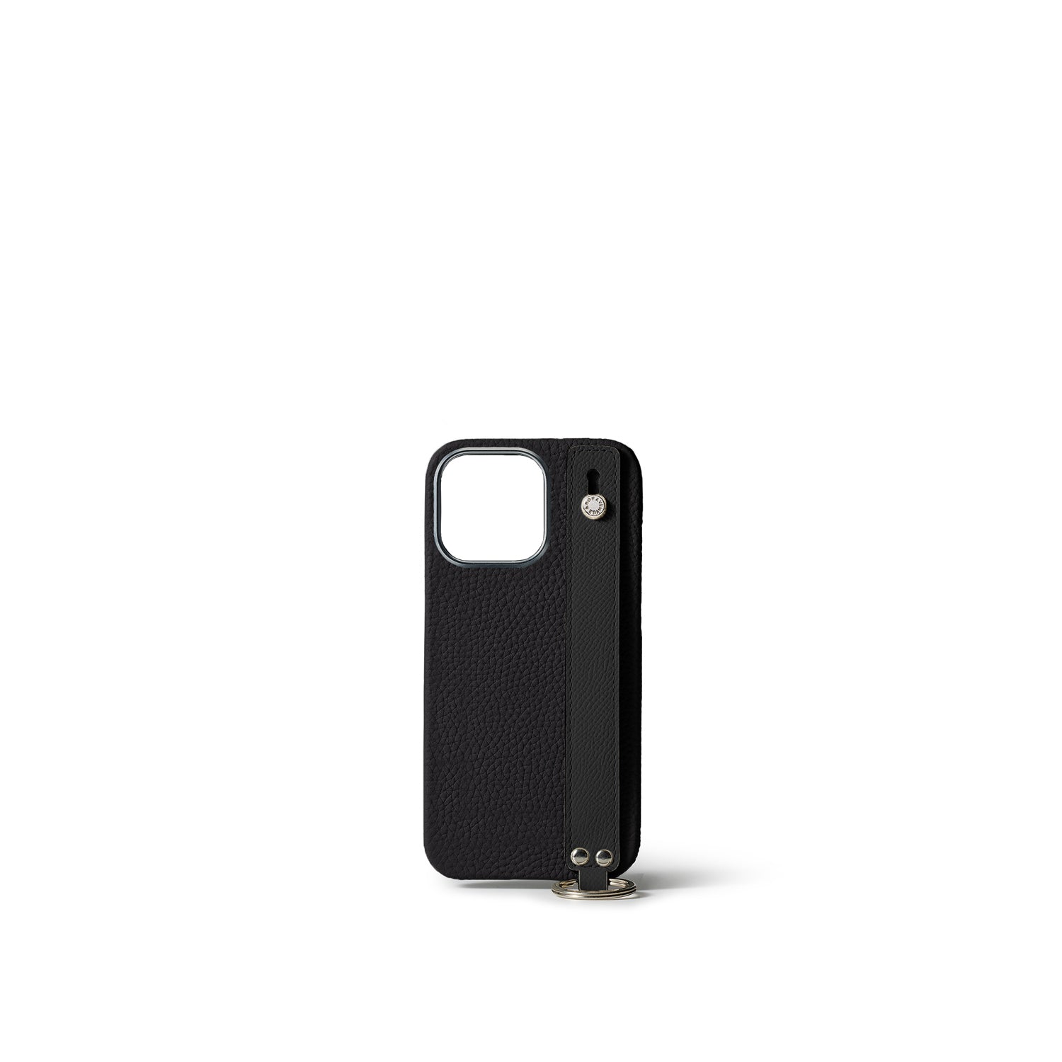 (iPhone 15 Pro) ハンドル付き バックカバーケース シュリンクレザー