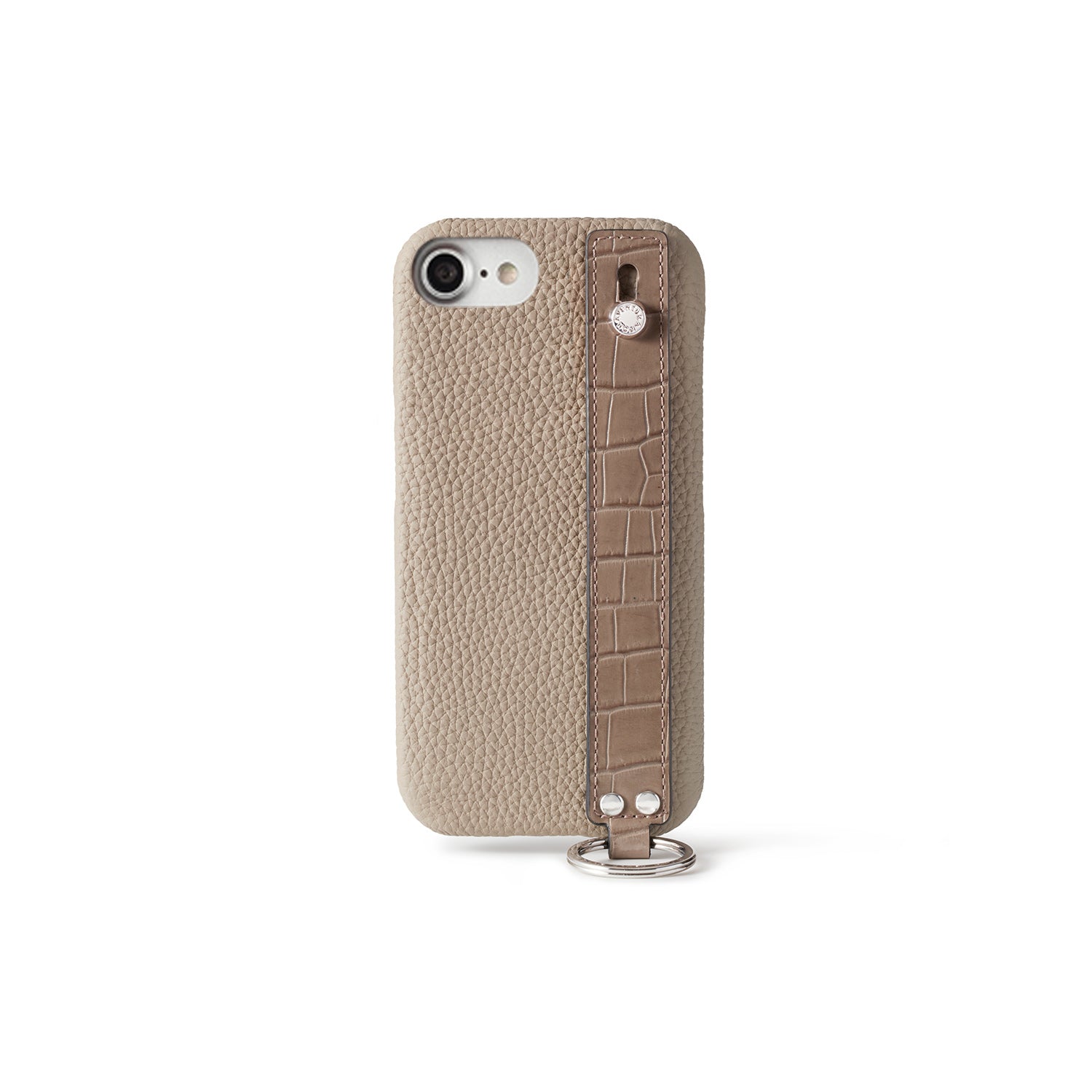 (iPhone SE / 8 / 7 / 6s / 6) BONAVENTURA × AMI SUZUKI & SHIORI OHNO ハンドル付き バックカバーケース シュリンクレザー