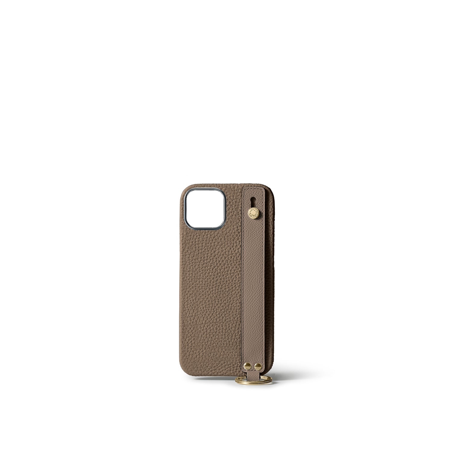 Back Cover With Handle Bottalato Leather Gold (iPhone 15)