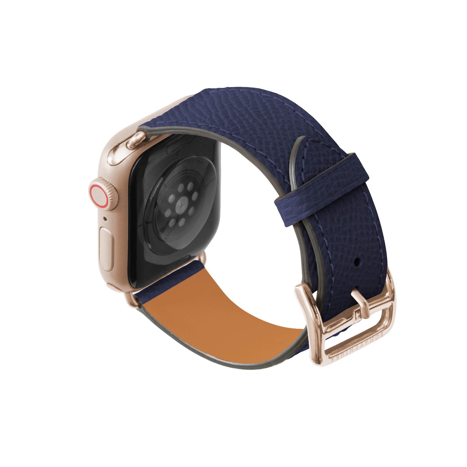 ノブレッサ Apple Watch レザーバンド【38mm/40mm/41mm, M/Lサイズ】 (アダプター：ゴールド)