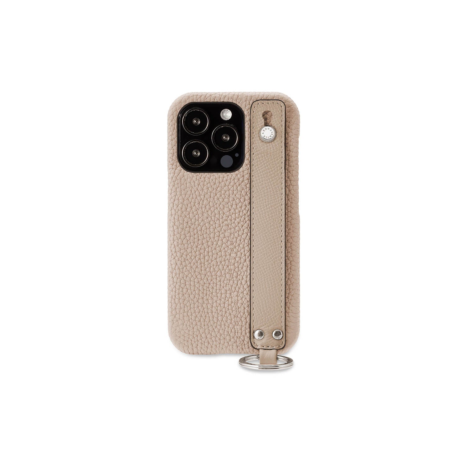 (iPhone 13 Pro) ハンドル付き バックカバーケース ストラップ付き シュリンクレザー
