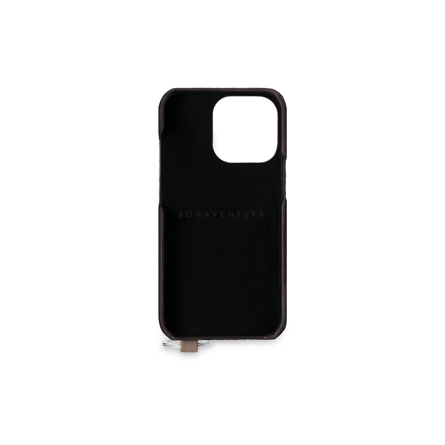 (iPhone 13 Pro) ハンドル付き バックカバーケース ストラップ付き シュリンクレザー