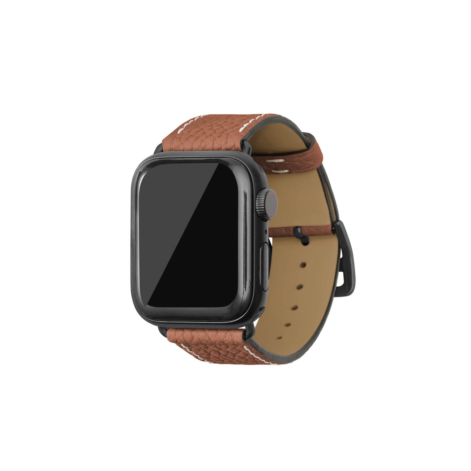 Shrink Leather Apple Watch Band M/L 38/40/41mm (Black Adapter)