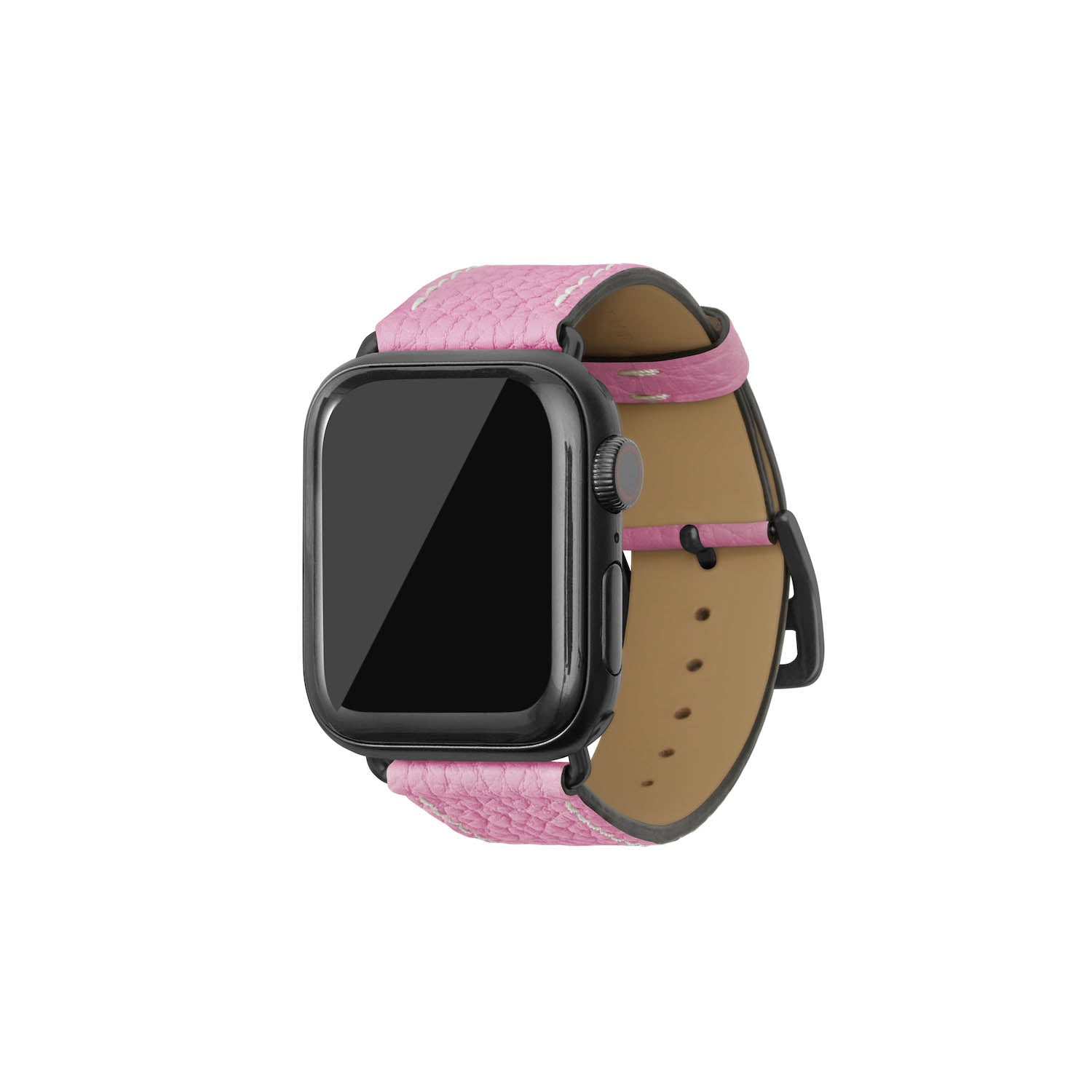 Shrink Leather Apple Watch Band M/L 38/40/41mm (Black Adapter)