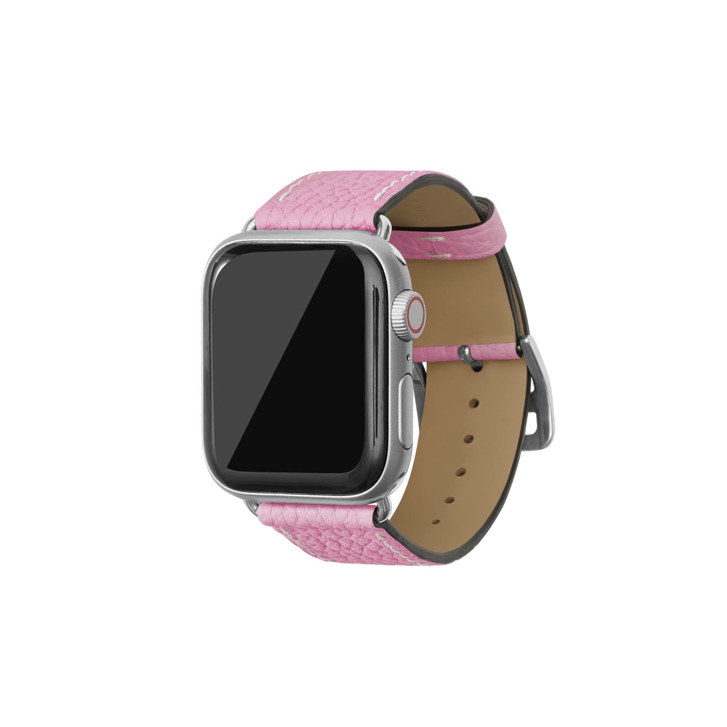 シュリンク Apple Watch レザーバンド【38mm/40mm/41mm/42mm, M/Lサイズ】 (アダプター:シルバー)