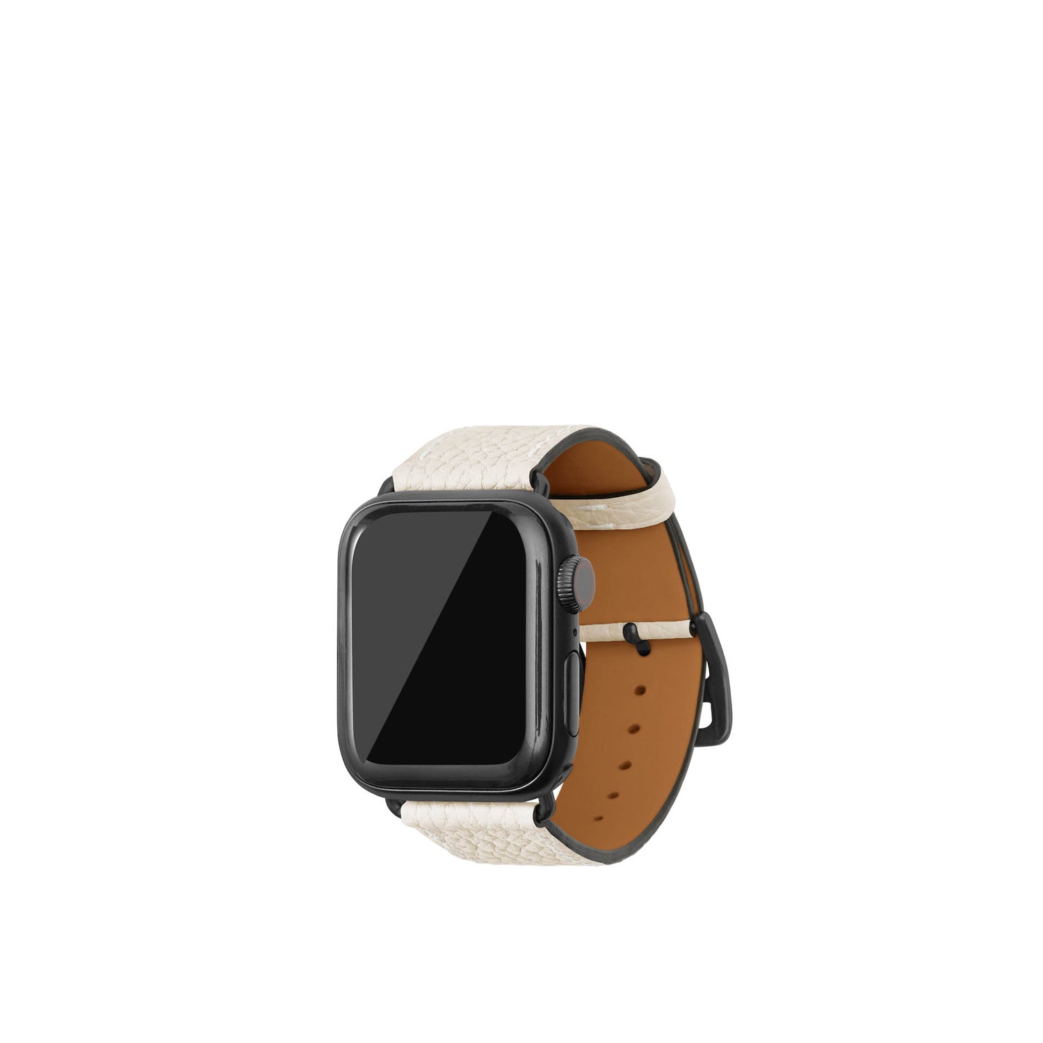 シュリンク Apple Watch レザーバンド【38mm/40mm/41mm/42mm, S/Mサイズ】 (アダプター:ブラック)