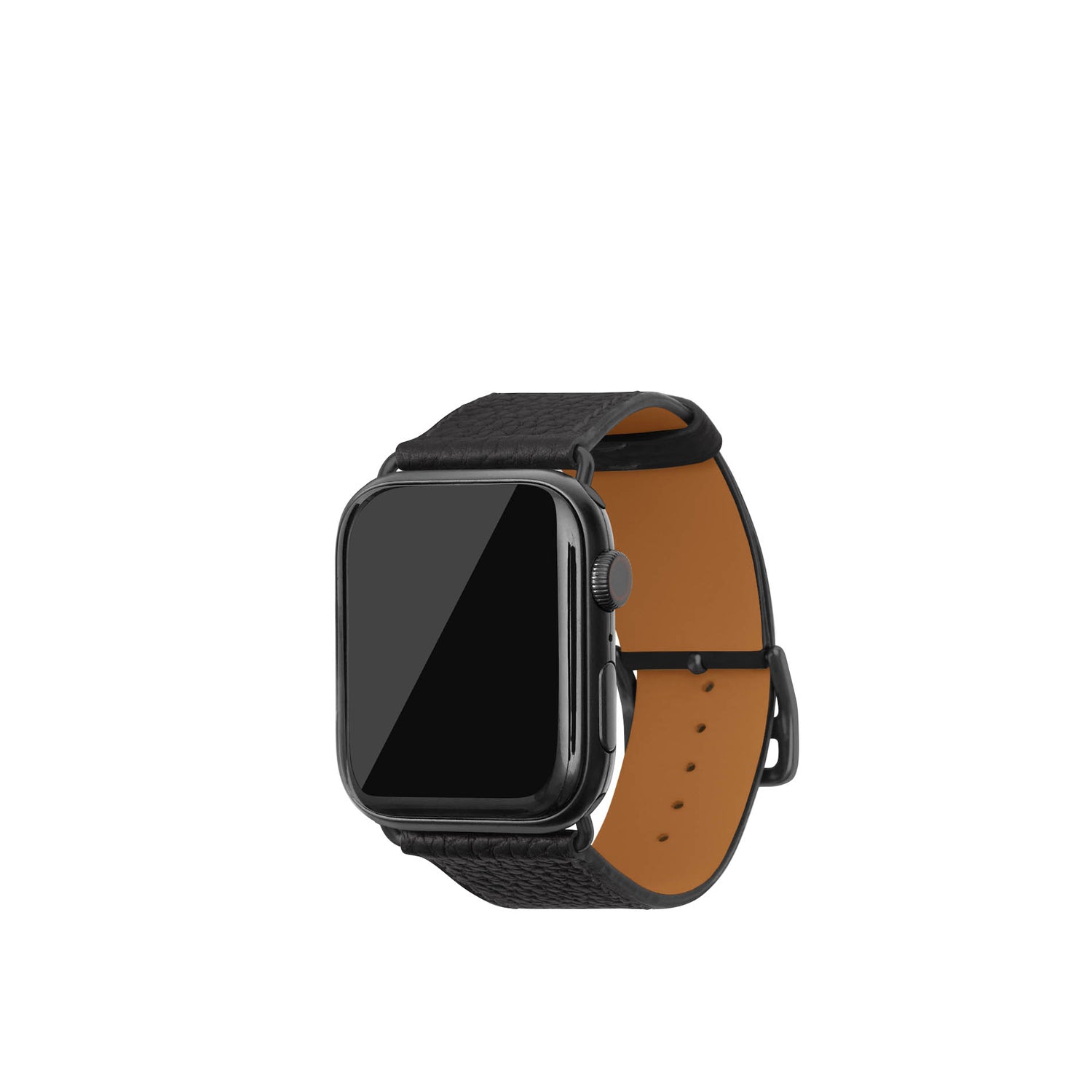 Apple Watch 가죽 밴드【42 mm/44 mm/45 mm/49 mm, M/L 사이즈】 (어댑터:블랙)