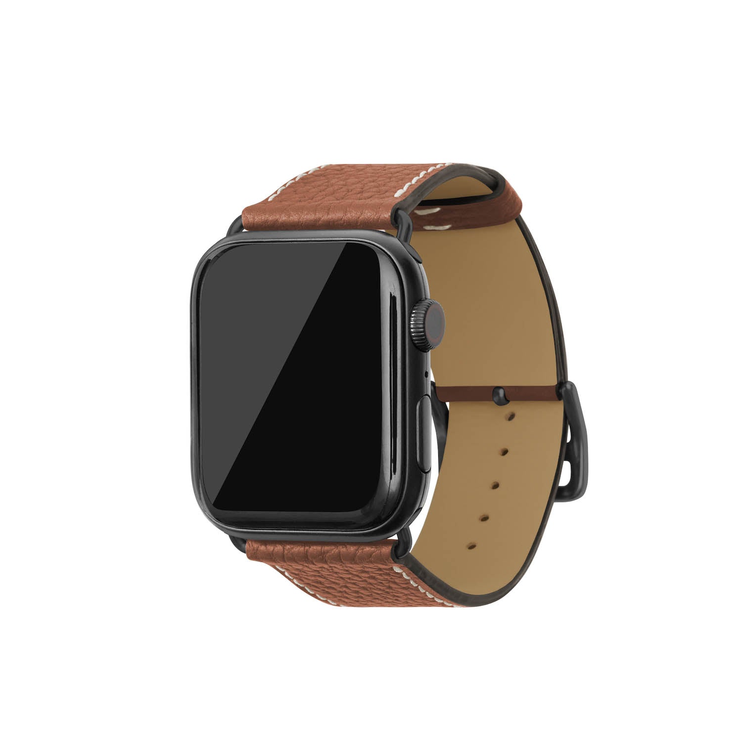 Shrink Leather Apple Watch Band M/L 42/44/45/49mm (Black Adapter)