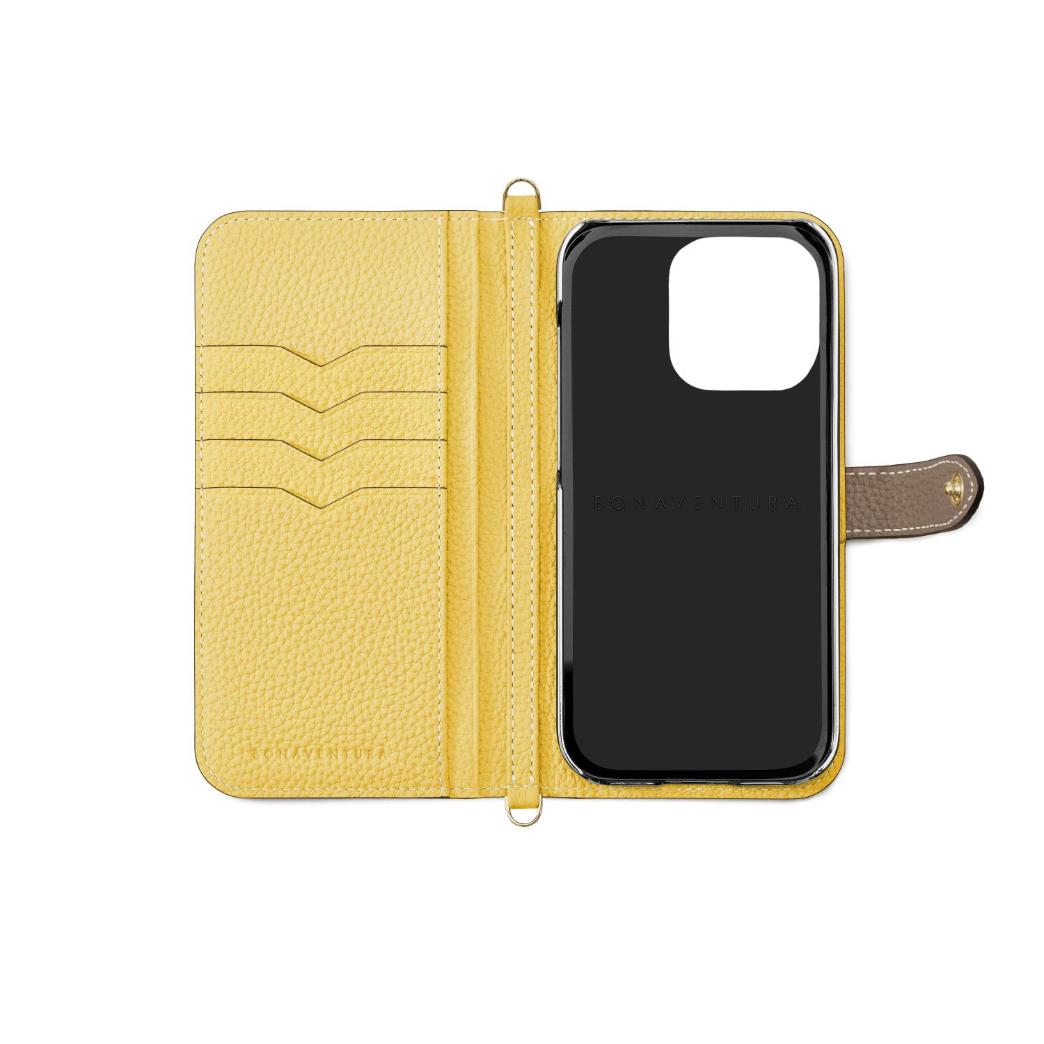 (iPhone 14 Pro Max) Belted Diary Case Shrink Leather